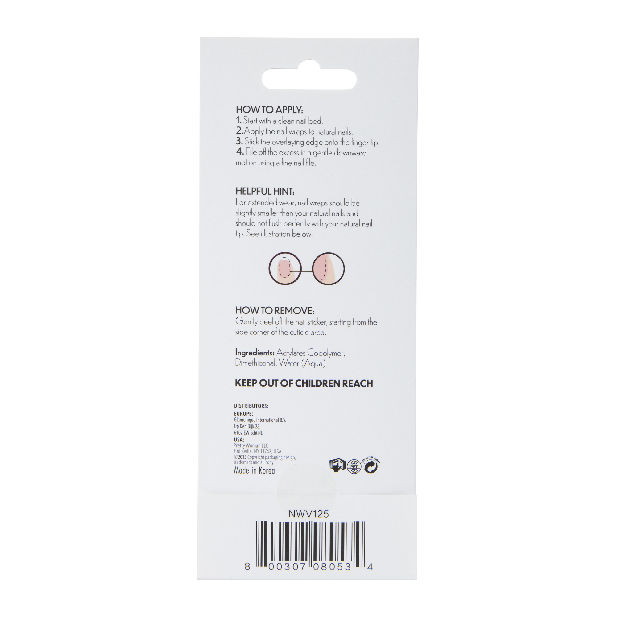 Pretty Woman Nail Wraps 24-Count
