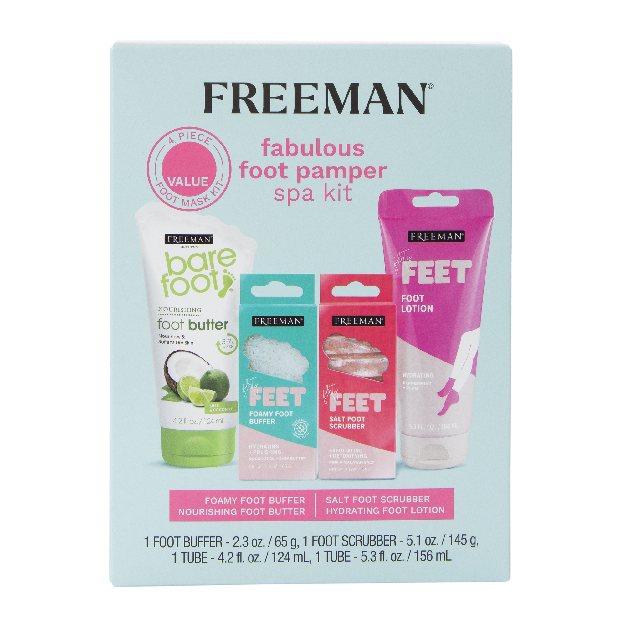 Freeman® Fabulous Foot Pamper Spa Kit - 4-Count