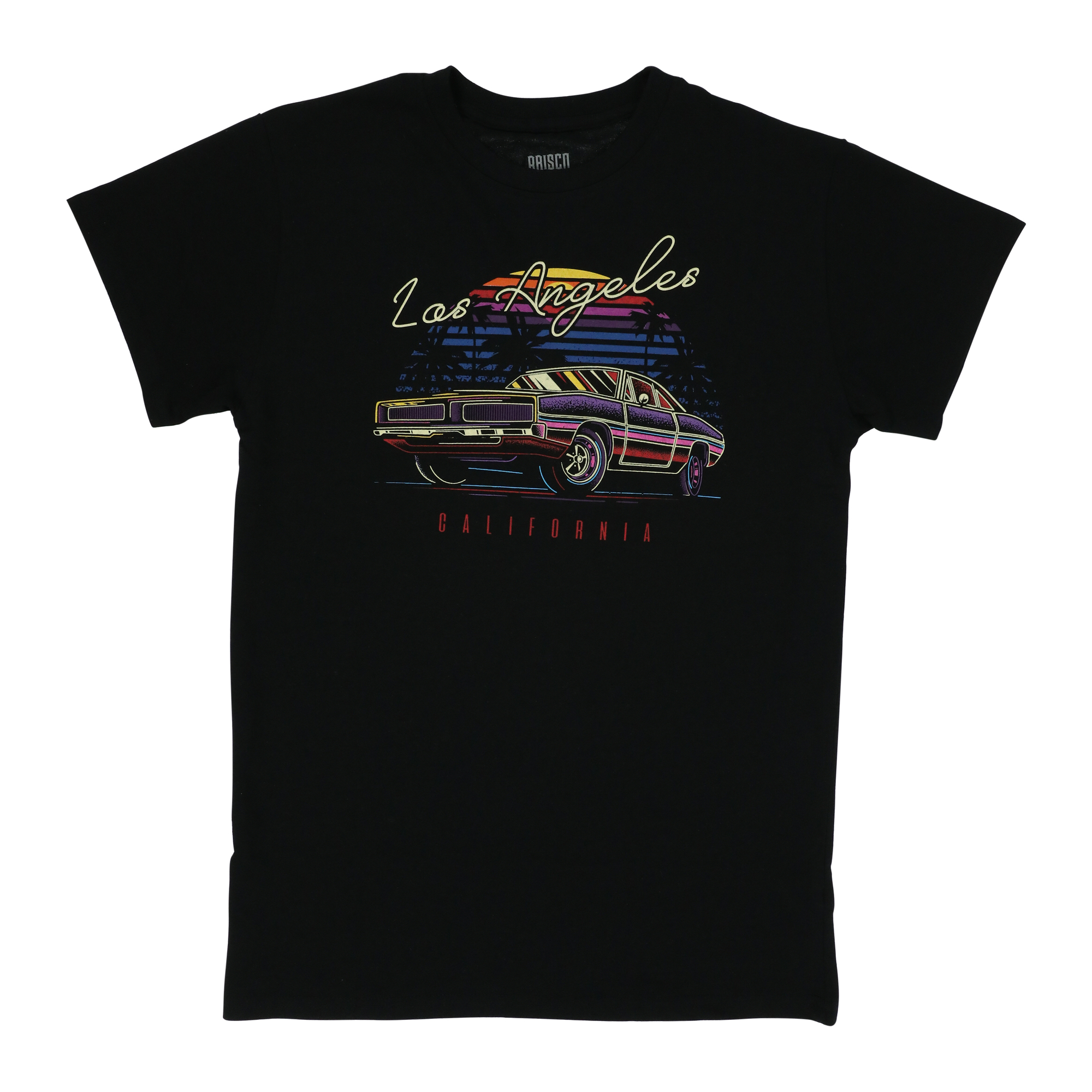 'Los Angeles, California' Neon Muscle Car Graphic Tee