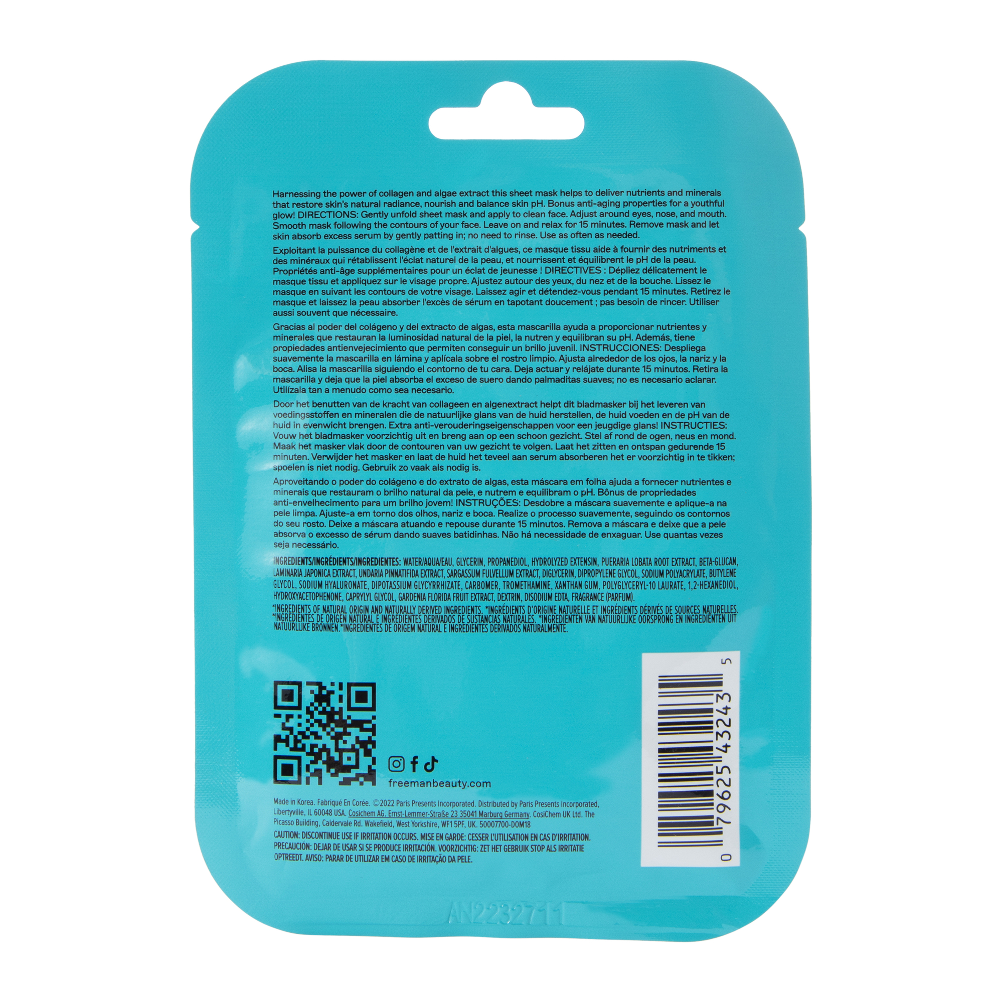 Freeman® Plumping Collagen Sheet Mask