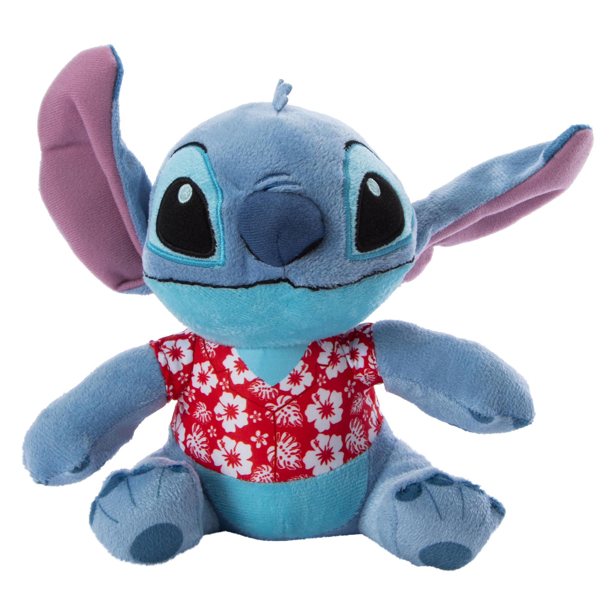 Disney Stitch Stuffed Animal With Hawaiian Shirt 8.6in