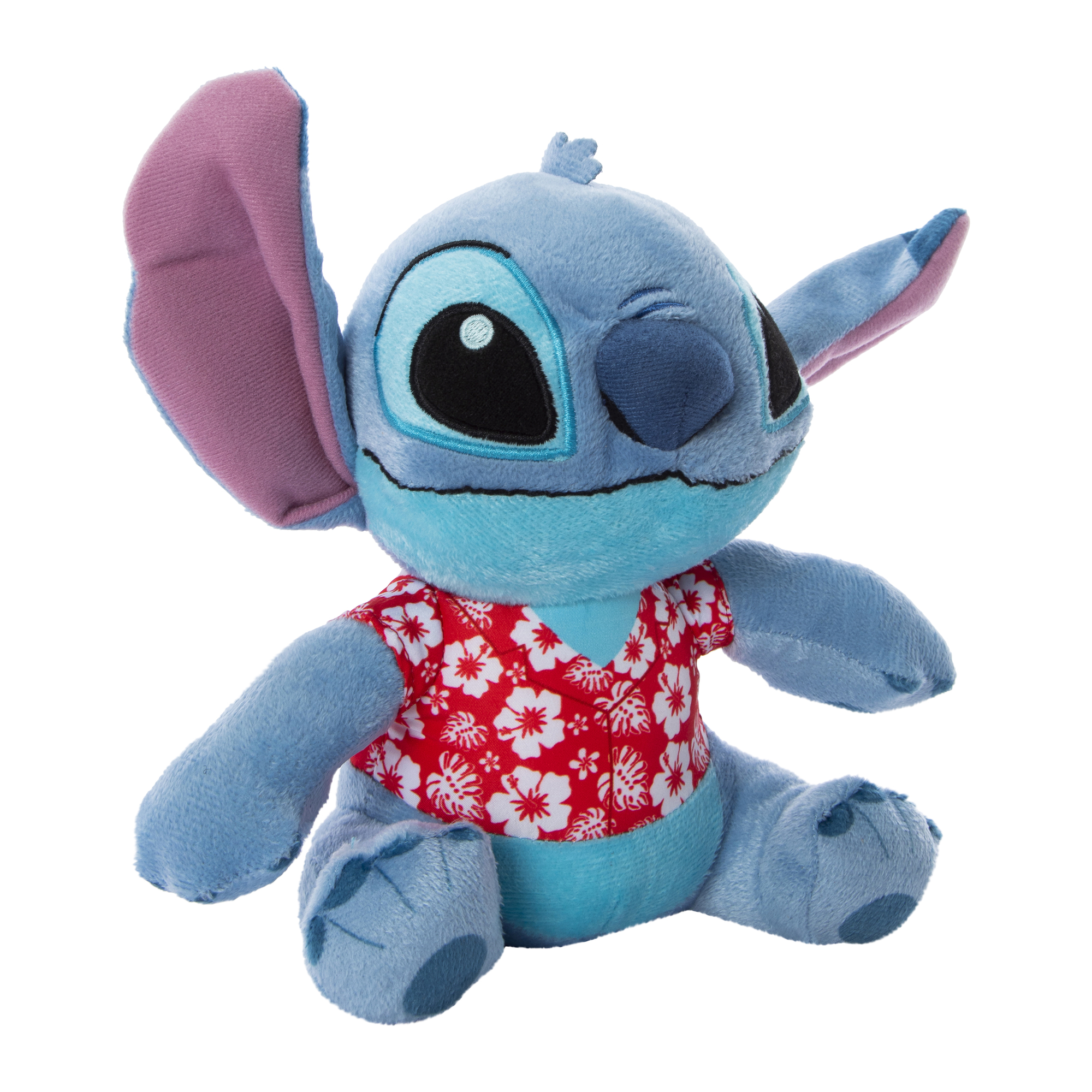 Disney Stitch Stuffed Animal With Hawaiian Shirt 8.6in