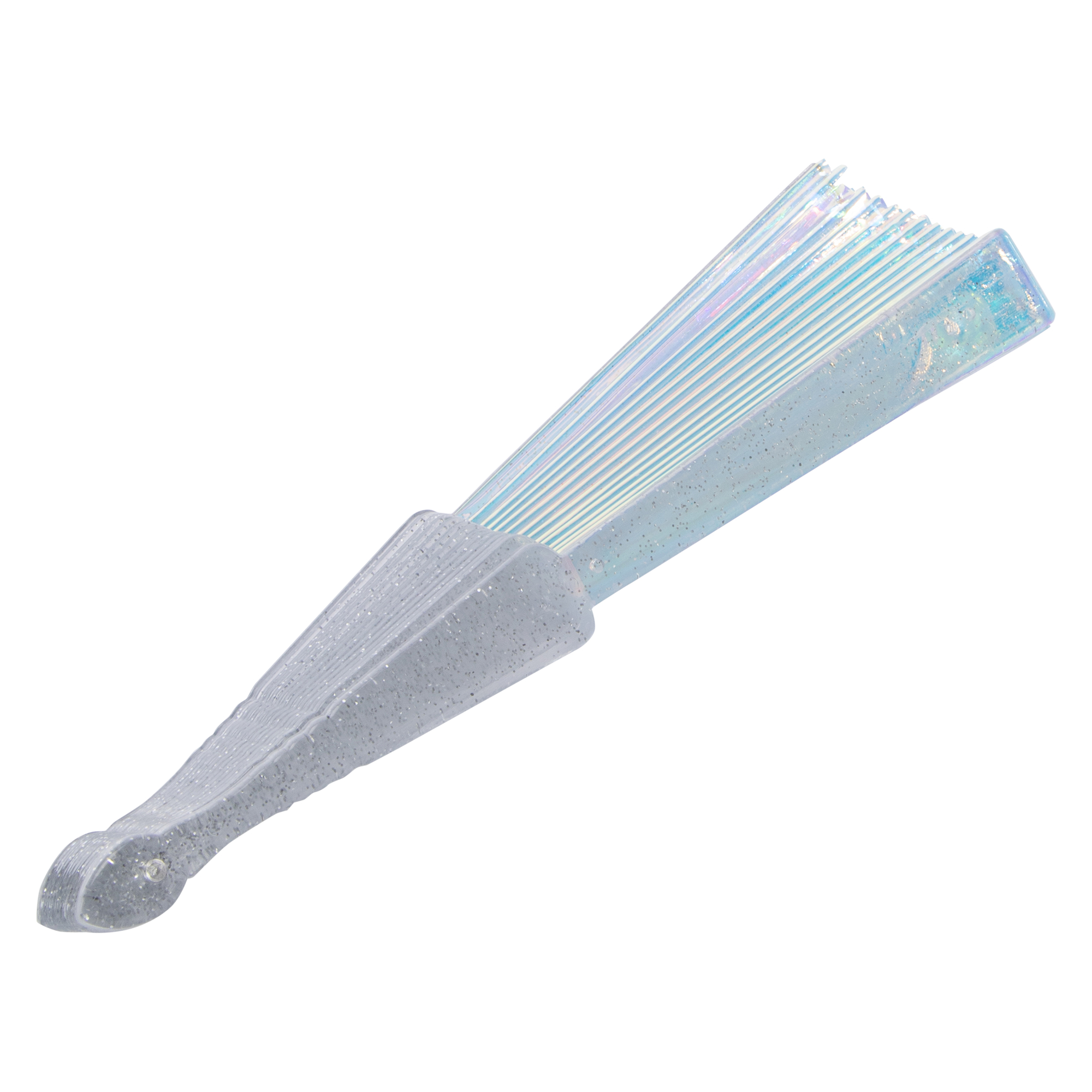 Foldable Hand-Held Festival Fan - Iridescent