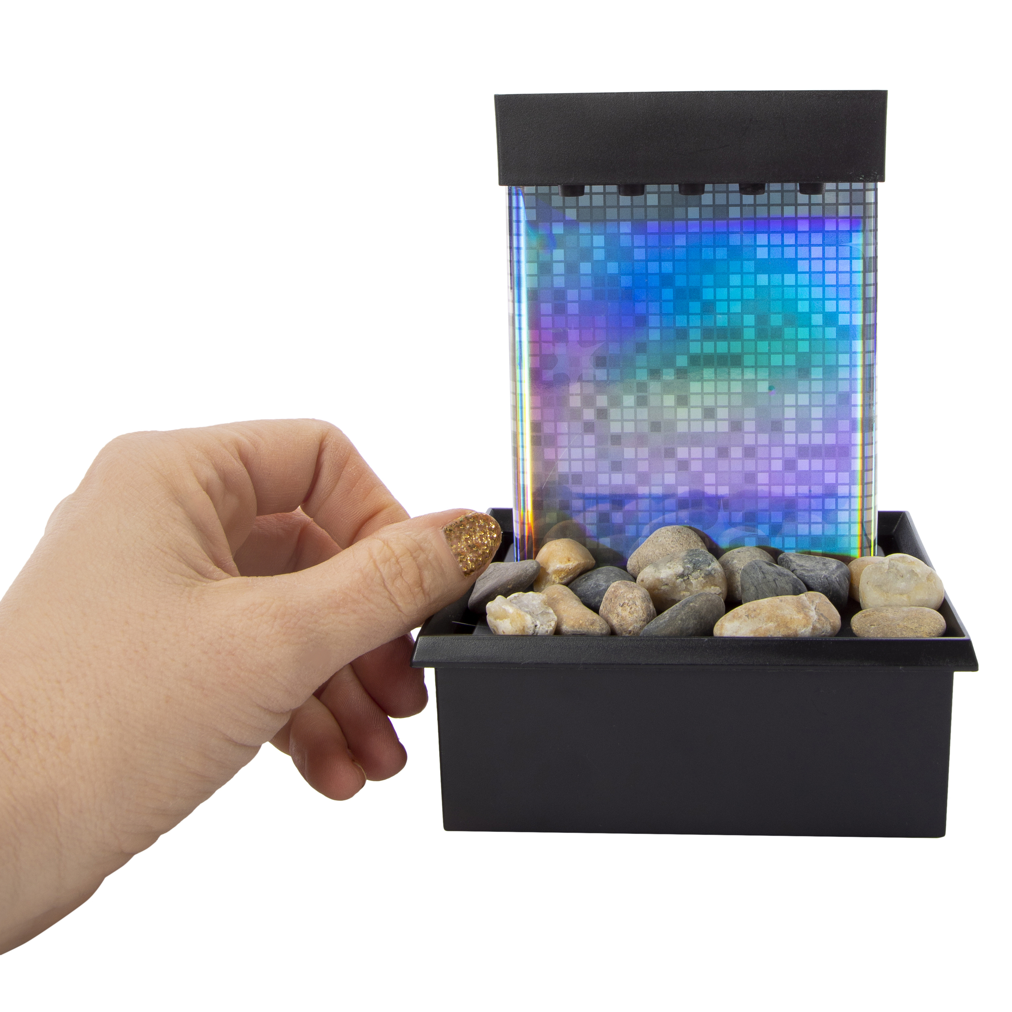 Disco Mirrored Color Changing LED Fountain 6.3in x 4.5in