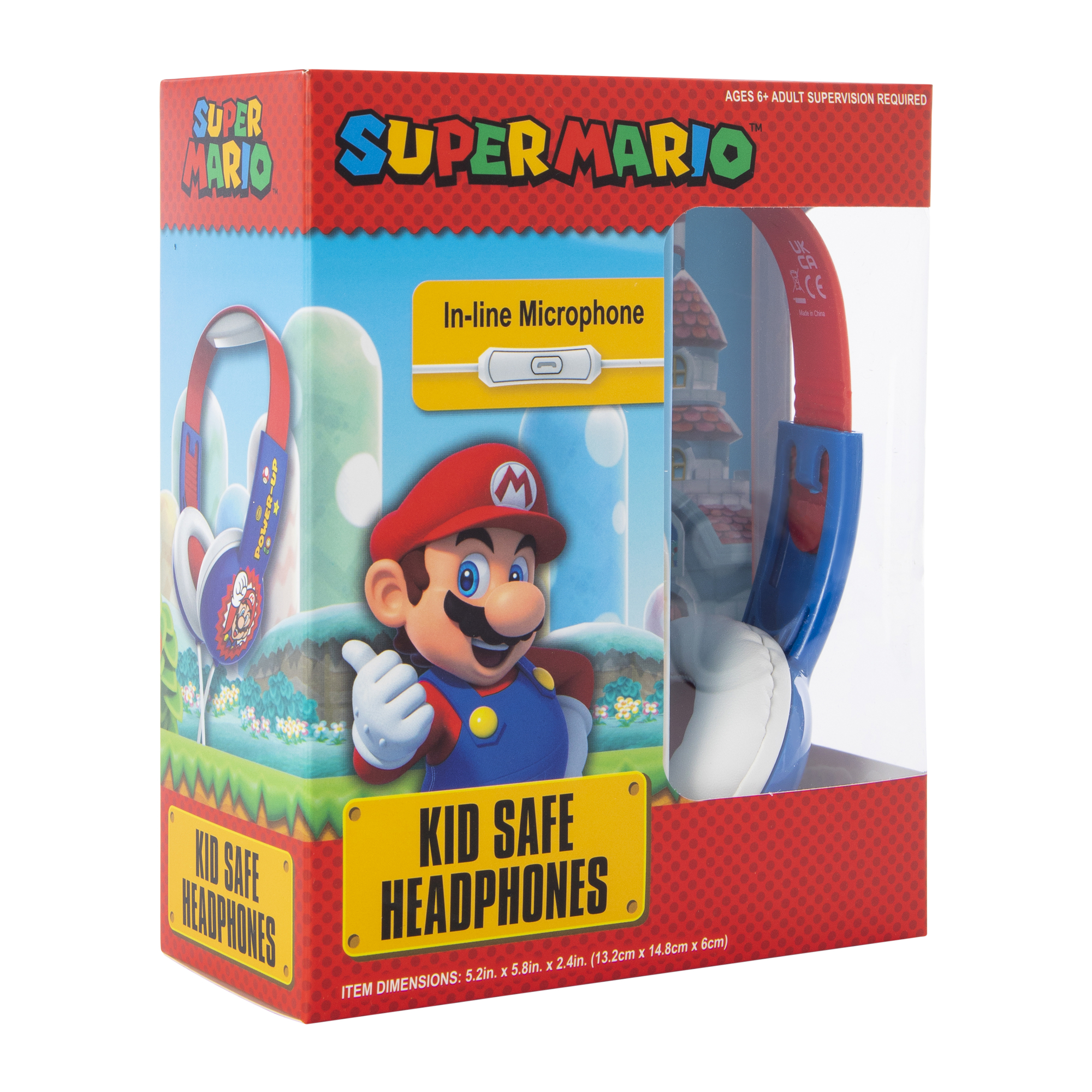 Super Mario™ Kid-Safe Wired Headphones With Mic
