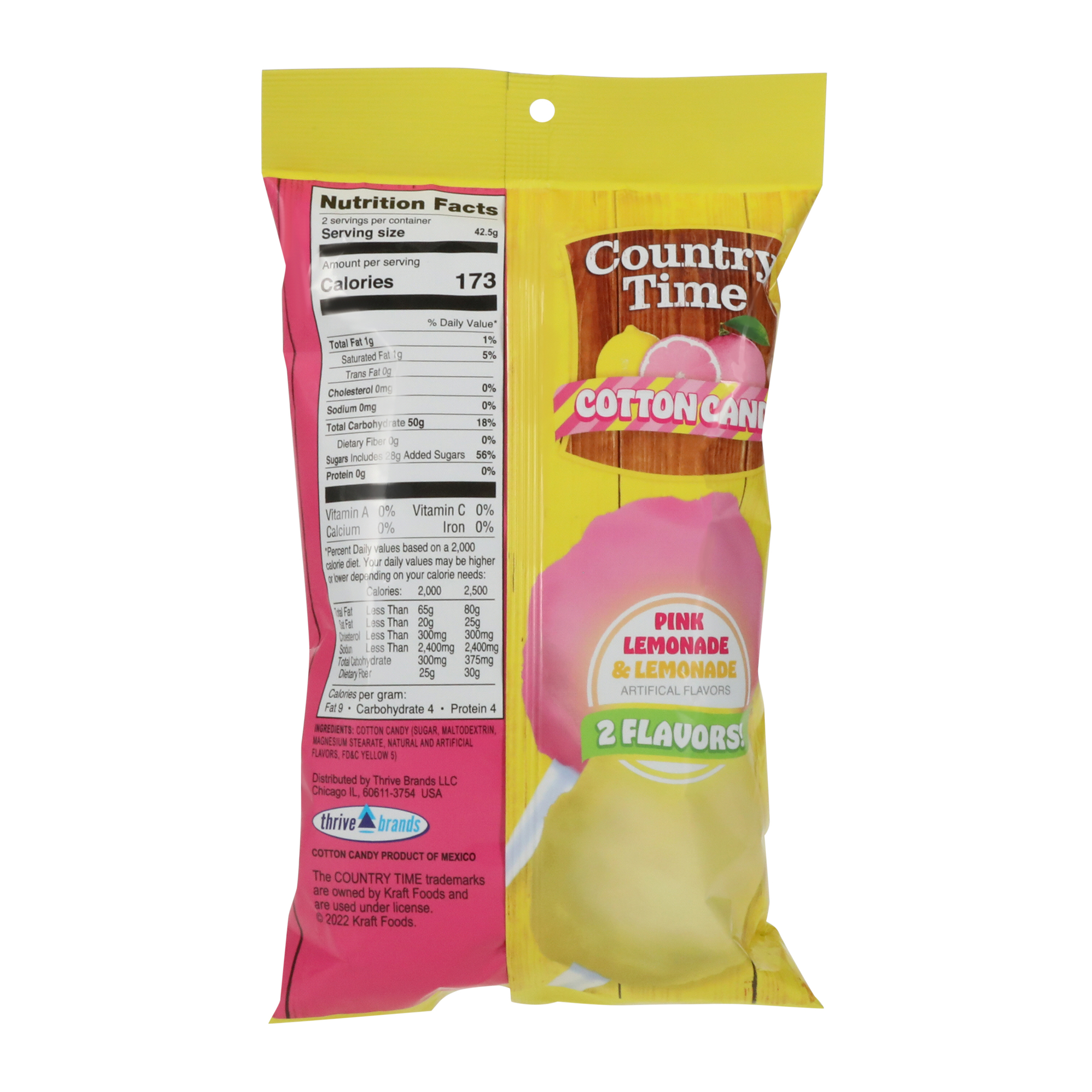 Country Time Pink Lemonade & Lemonade Cotton Candy