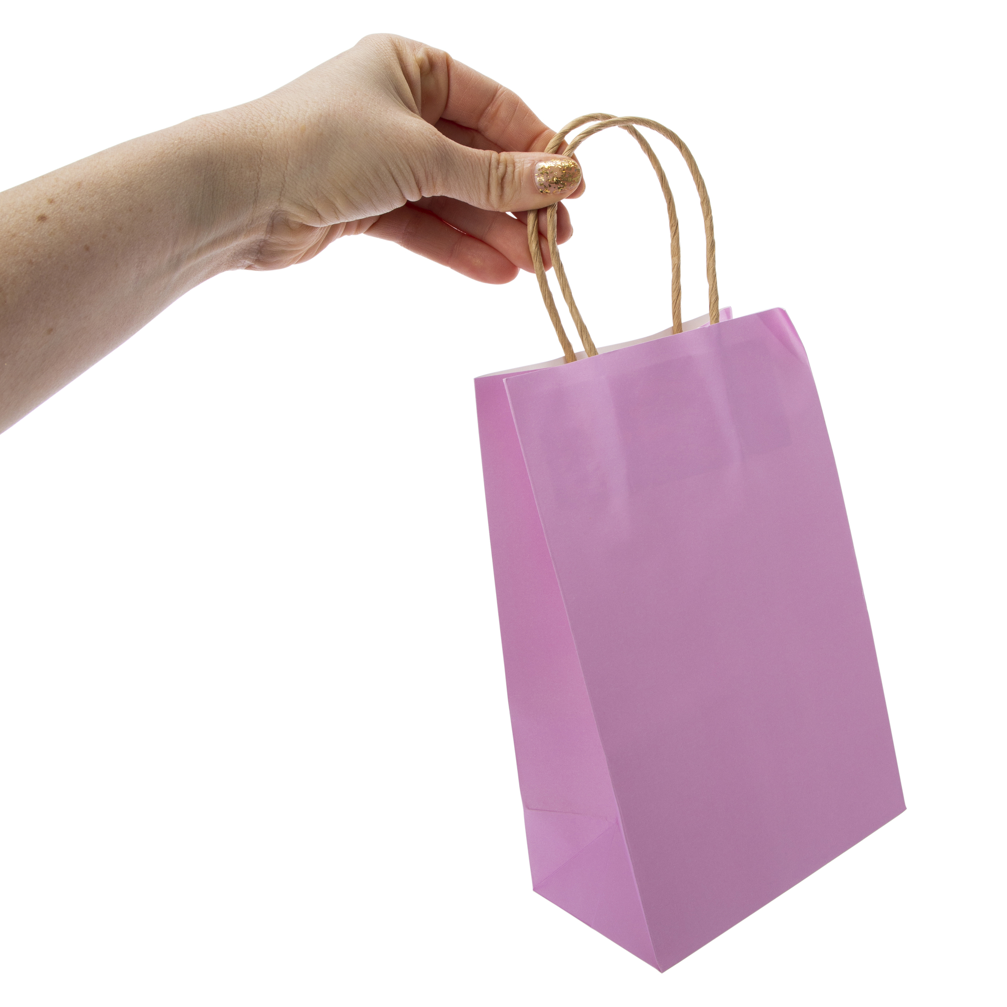 Small Pastel Kraft Gift Bags 8.35in x 
5.2in 10-Count