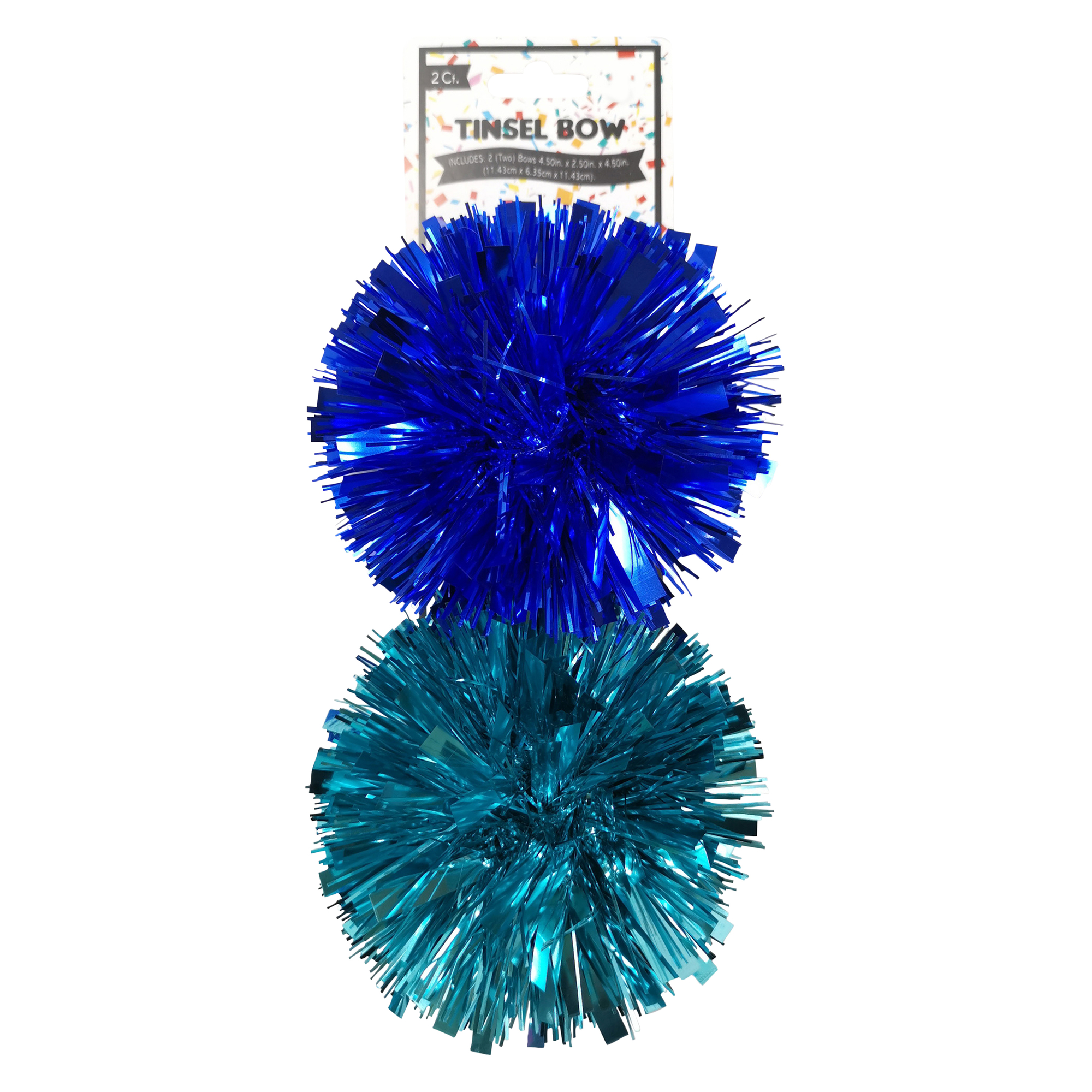 Tinsel Gift Bows 2-Count