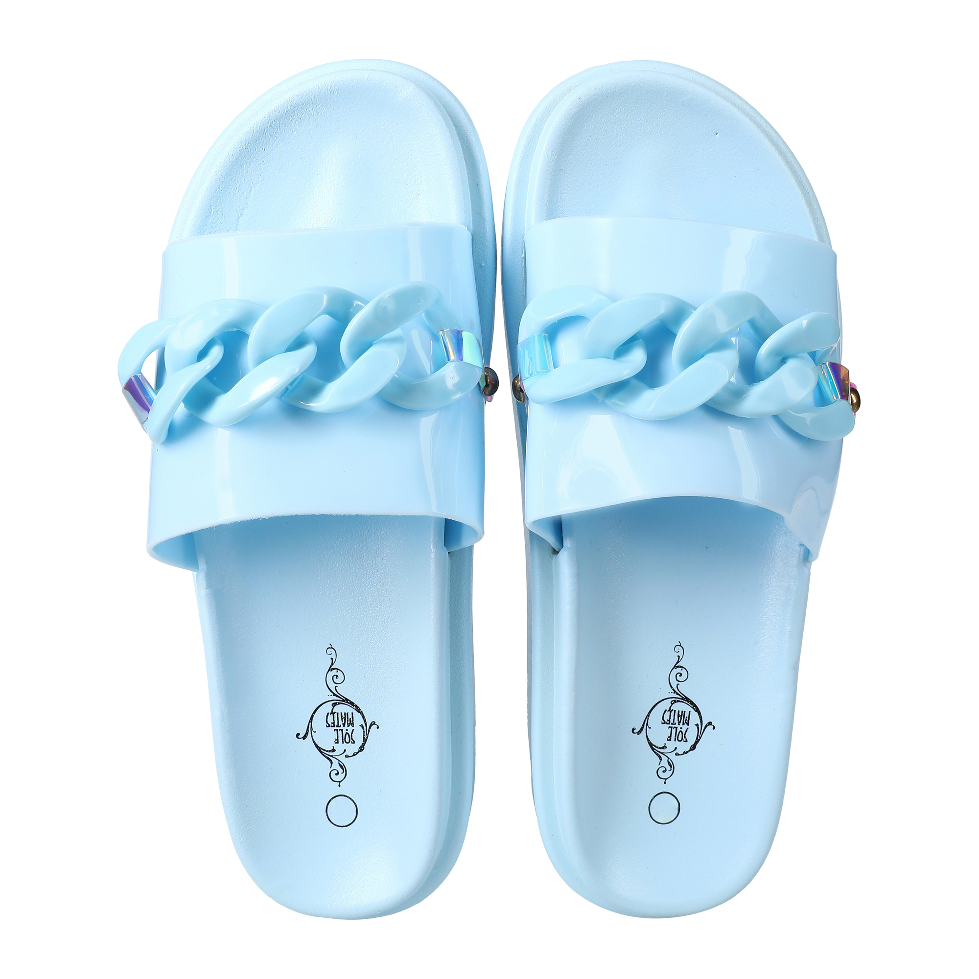 Ladies Chain Slide Sandals