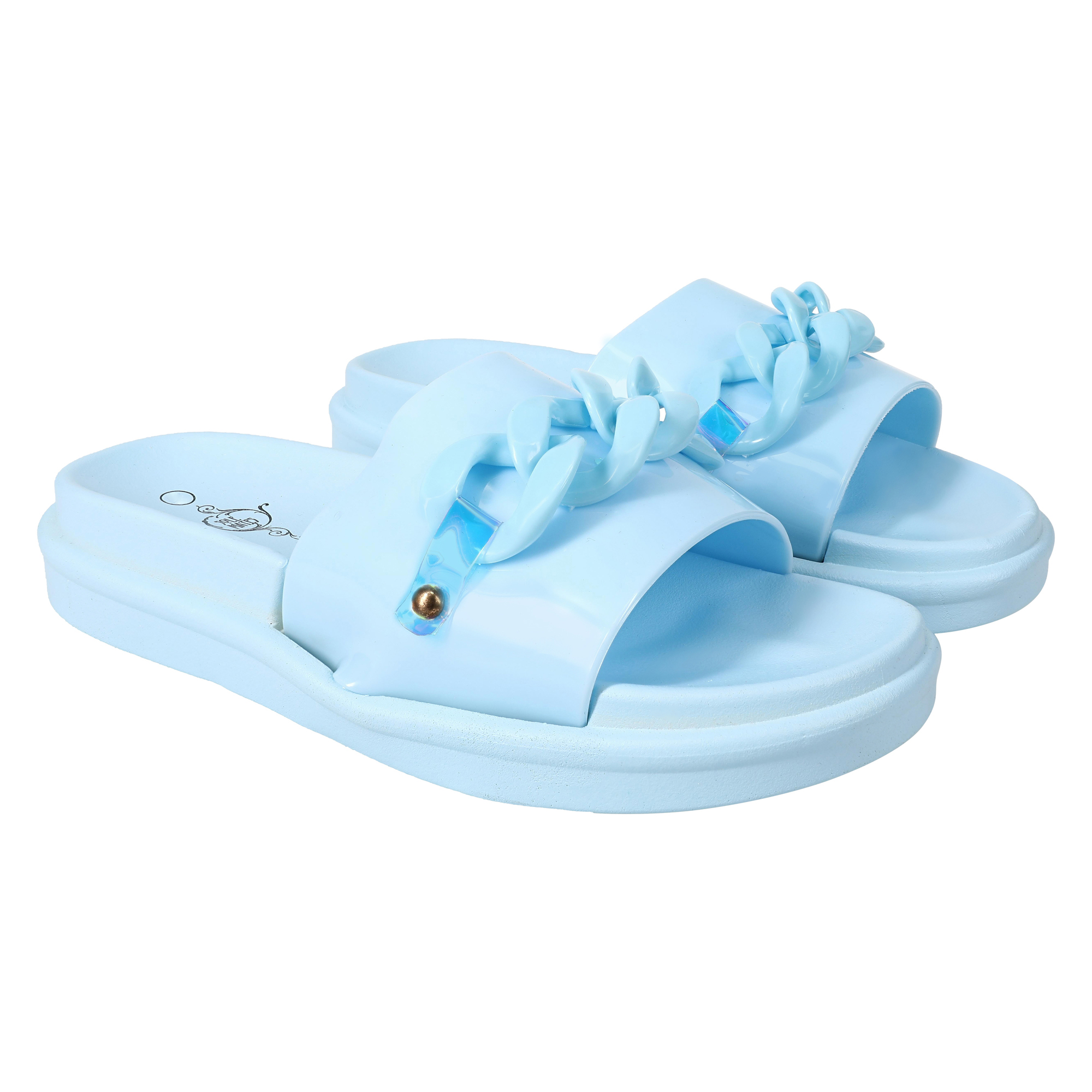 Ladies Chain Slide Sandals
