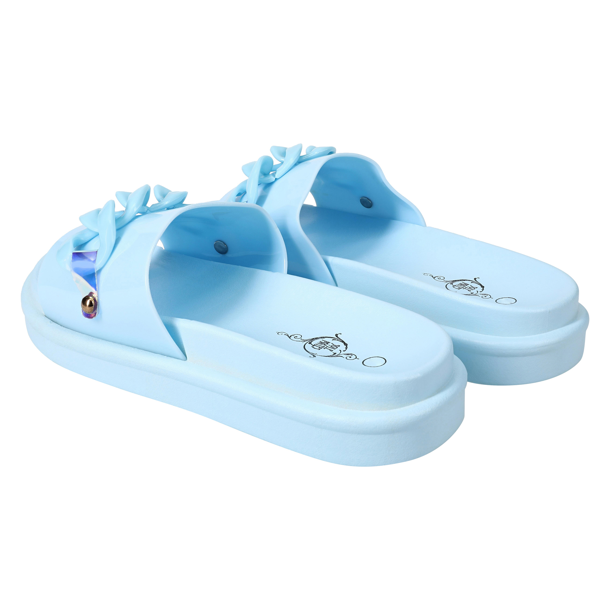 Ladies Chain Slide Sandals