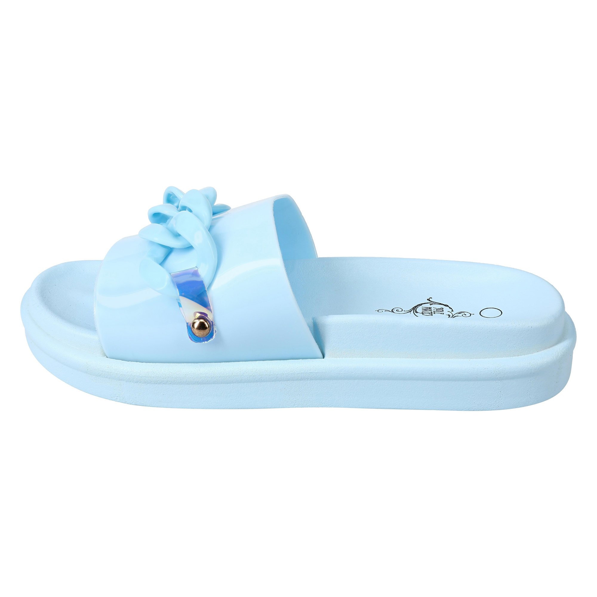 Ladies Chain Slide Sandals