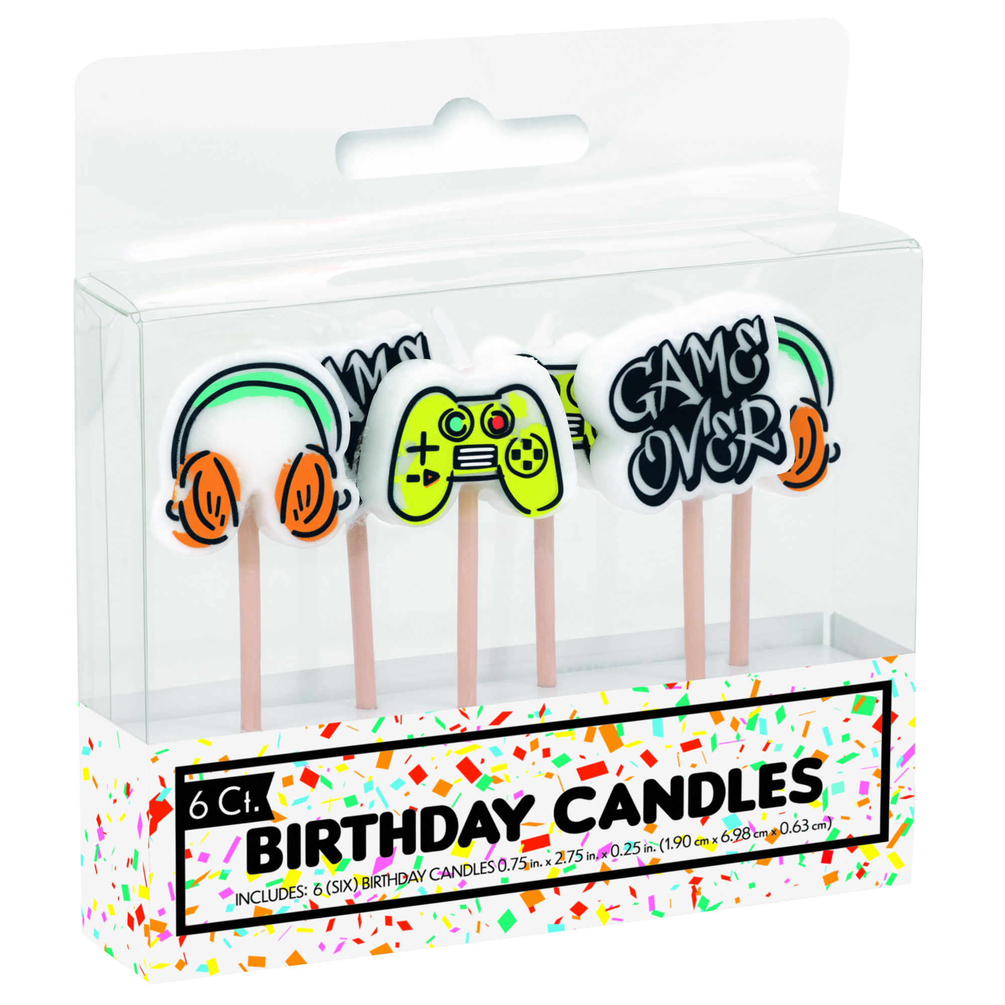 Pick Birthday Candles 6-Count - Gamer