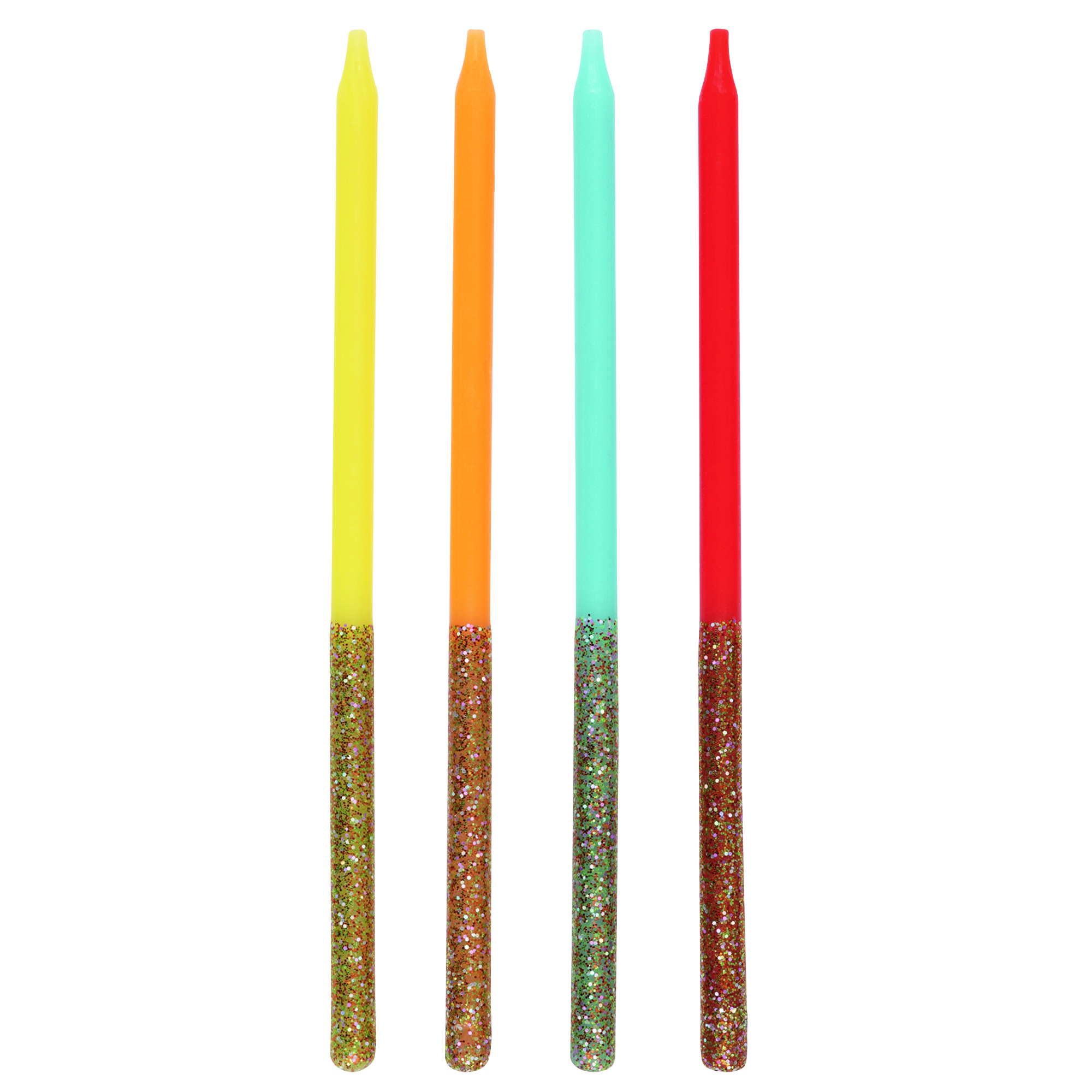 Glitter Dipped Candles 5in 12-Count