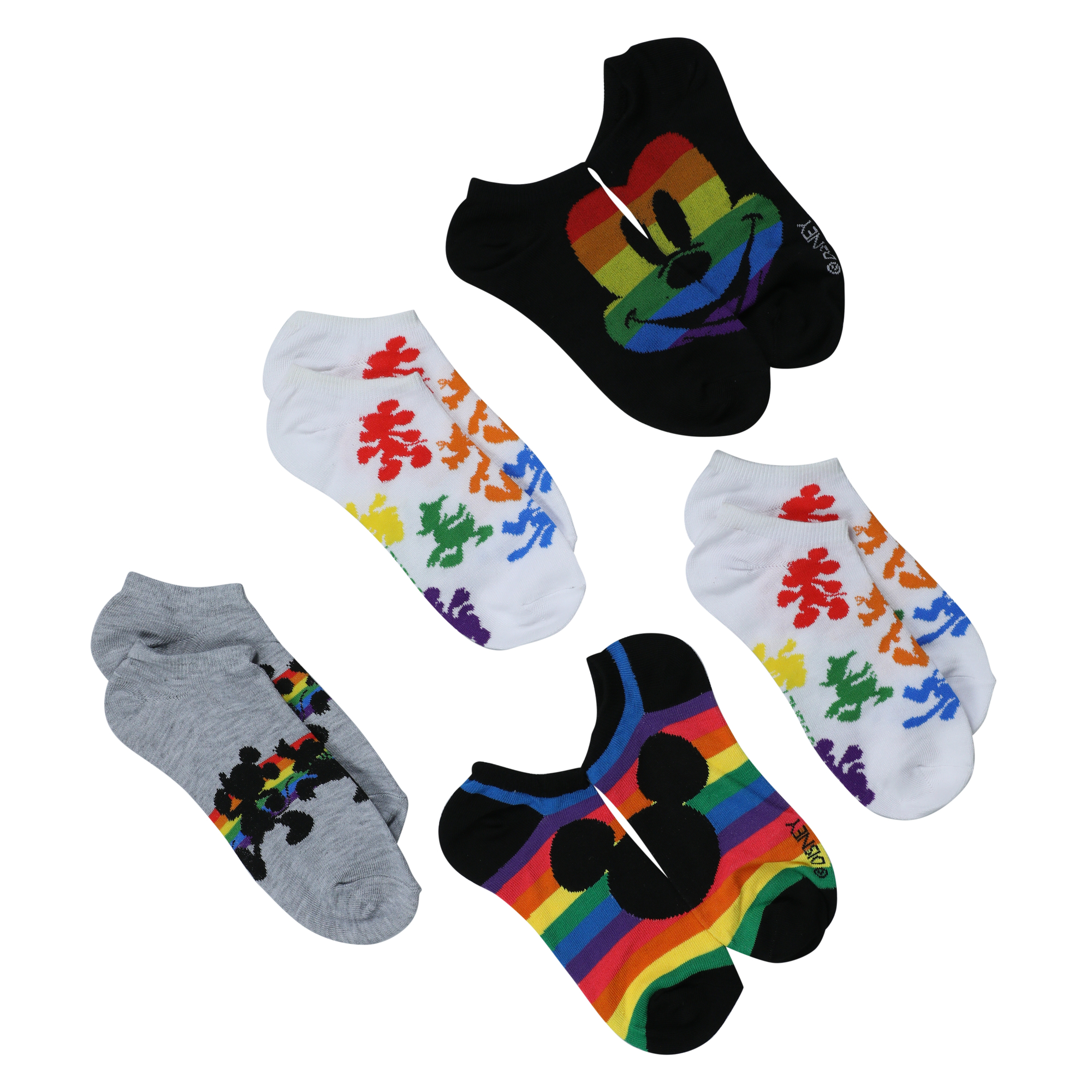Disney Mickey Mouse Ladies Ankle Socks 5-Pack