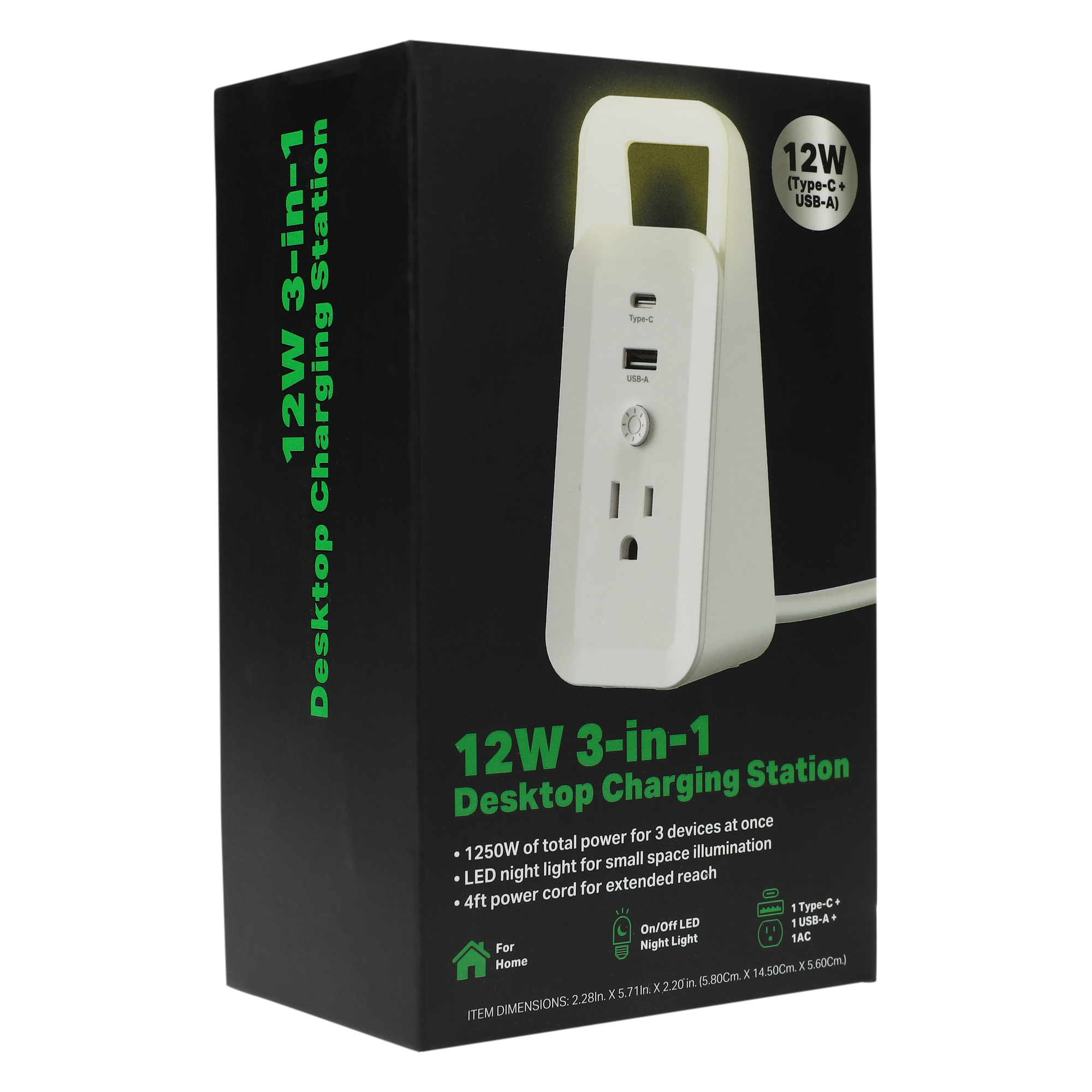 12W 3-in-1 Desktop Charging Station