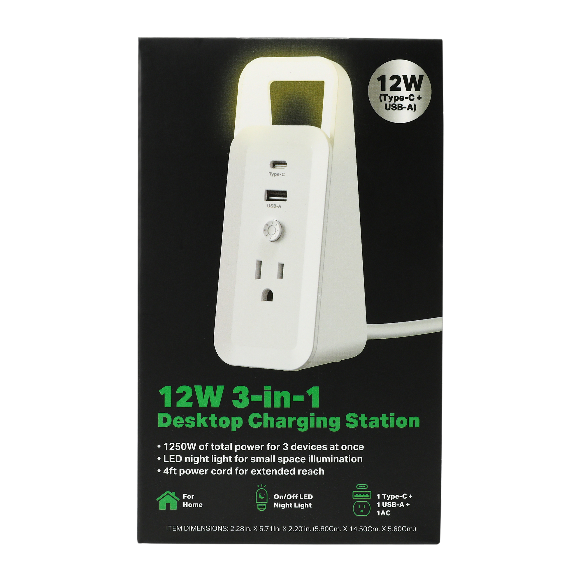 12W 3-in-1 Desktop Charging Station