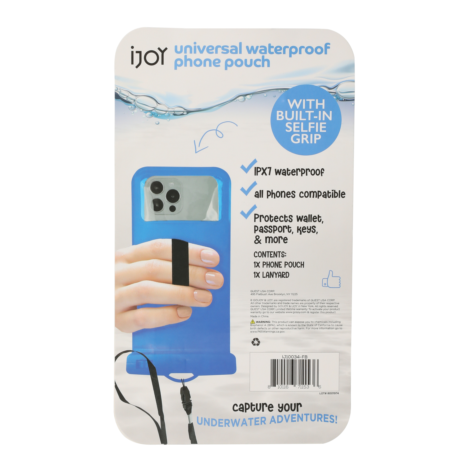 Universal Waterproof Phone Pouch With Selfie Grip