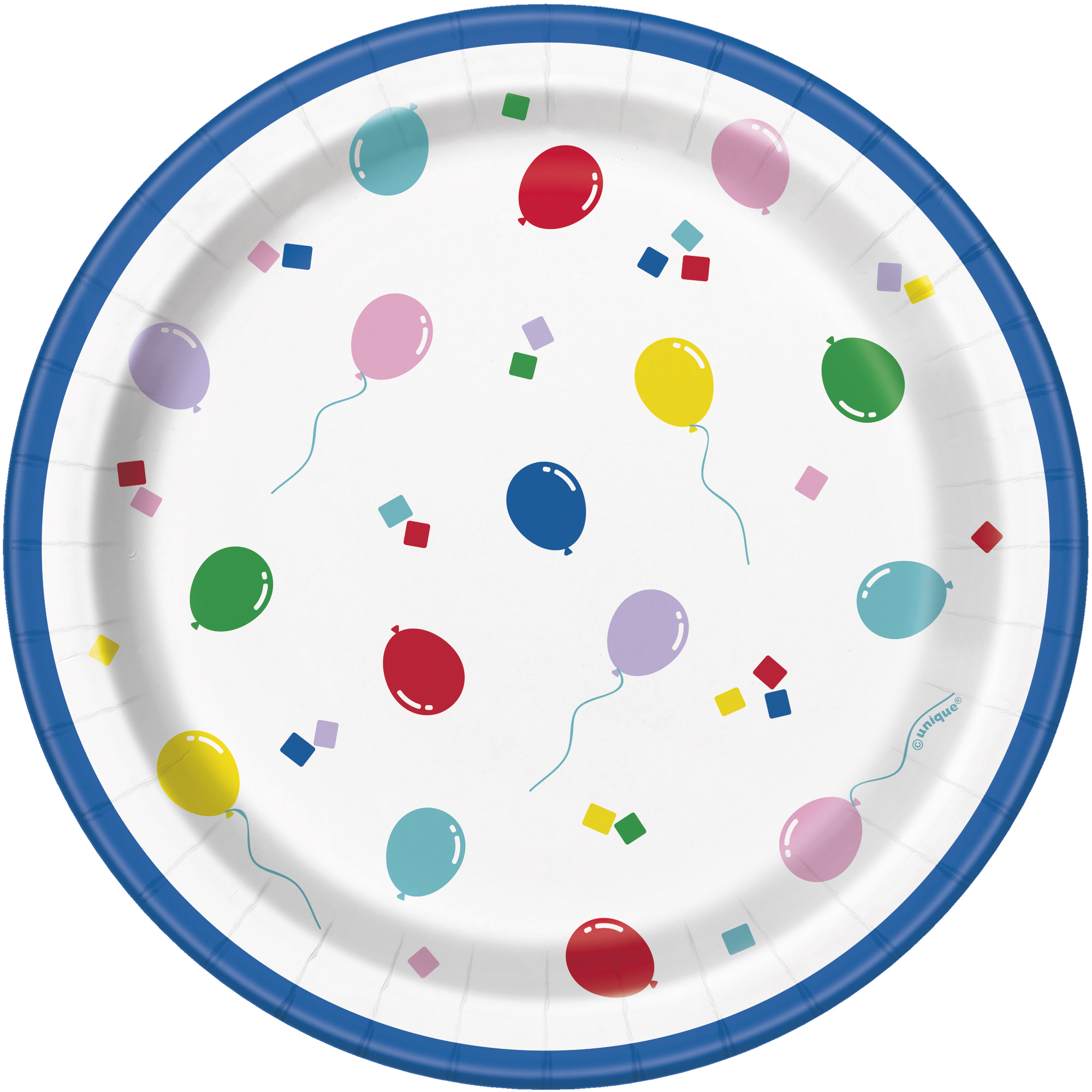 7in Paper Plates 8-Count - Balloons