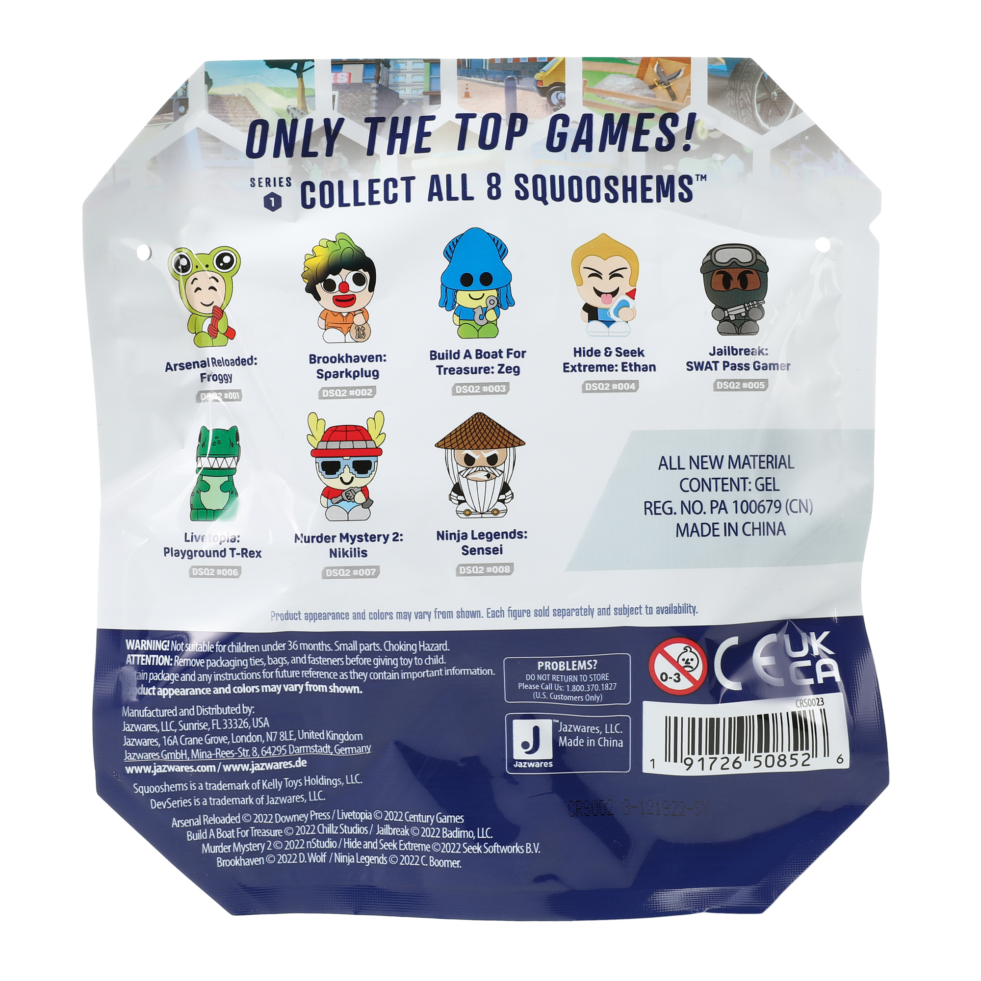 Devseries Squooshems - 2.75in Assorted Squishy Squooshems With Exclusive Virtual Item Code