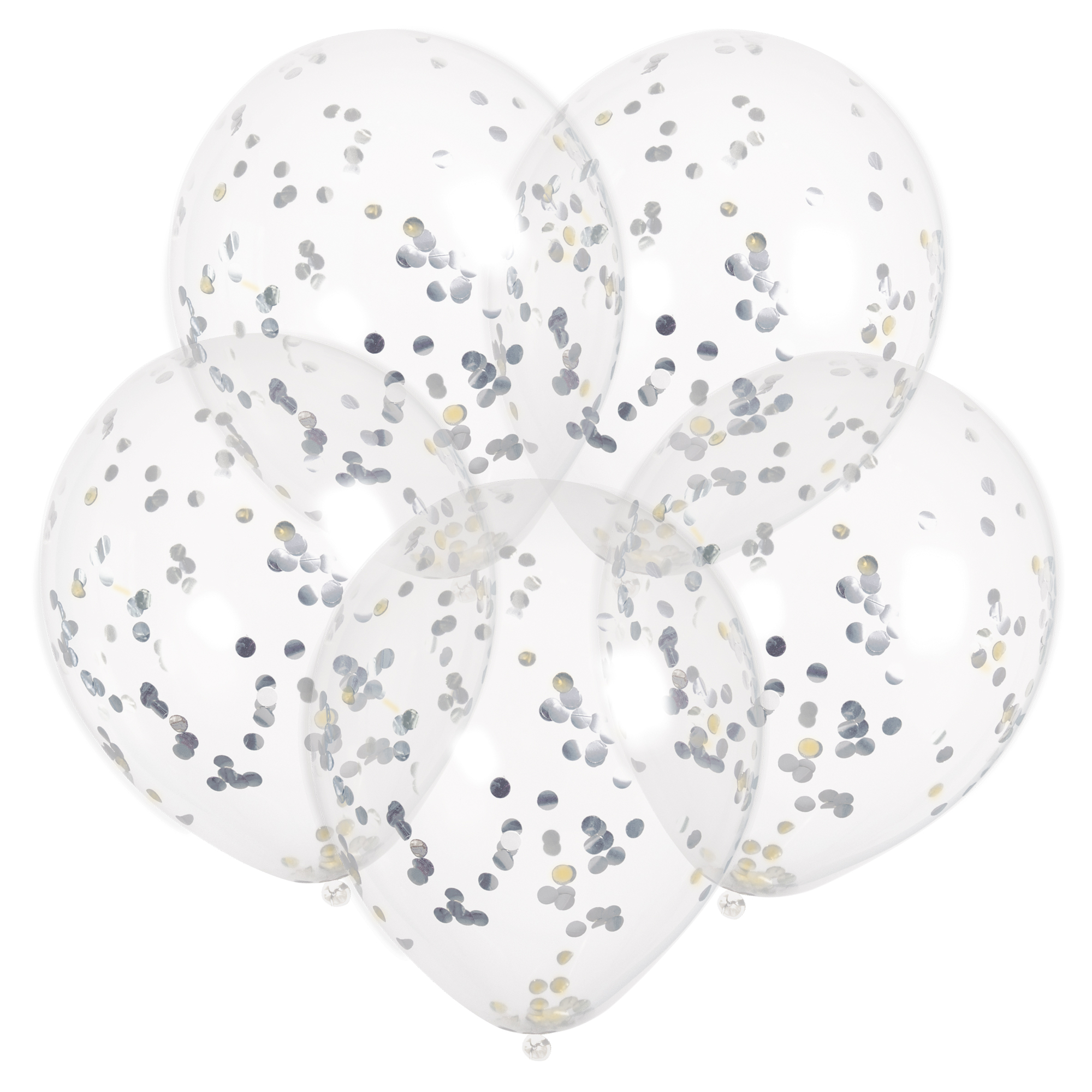 Confetti Balloons 5-Count - Foil
