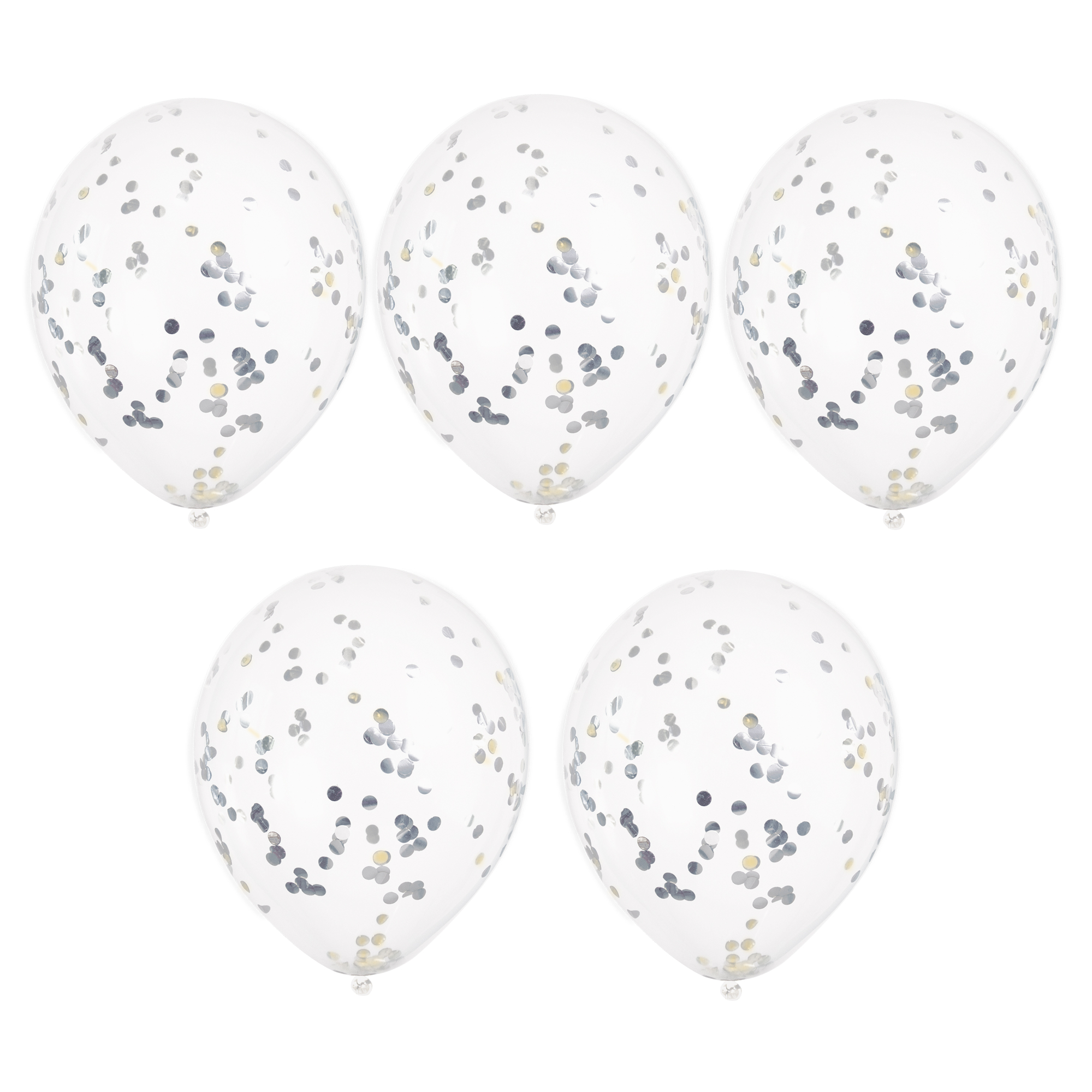 Confetti Balloons 5-Count - Foil
