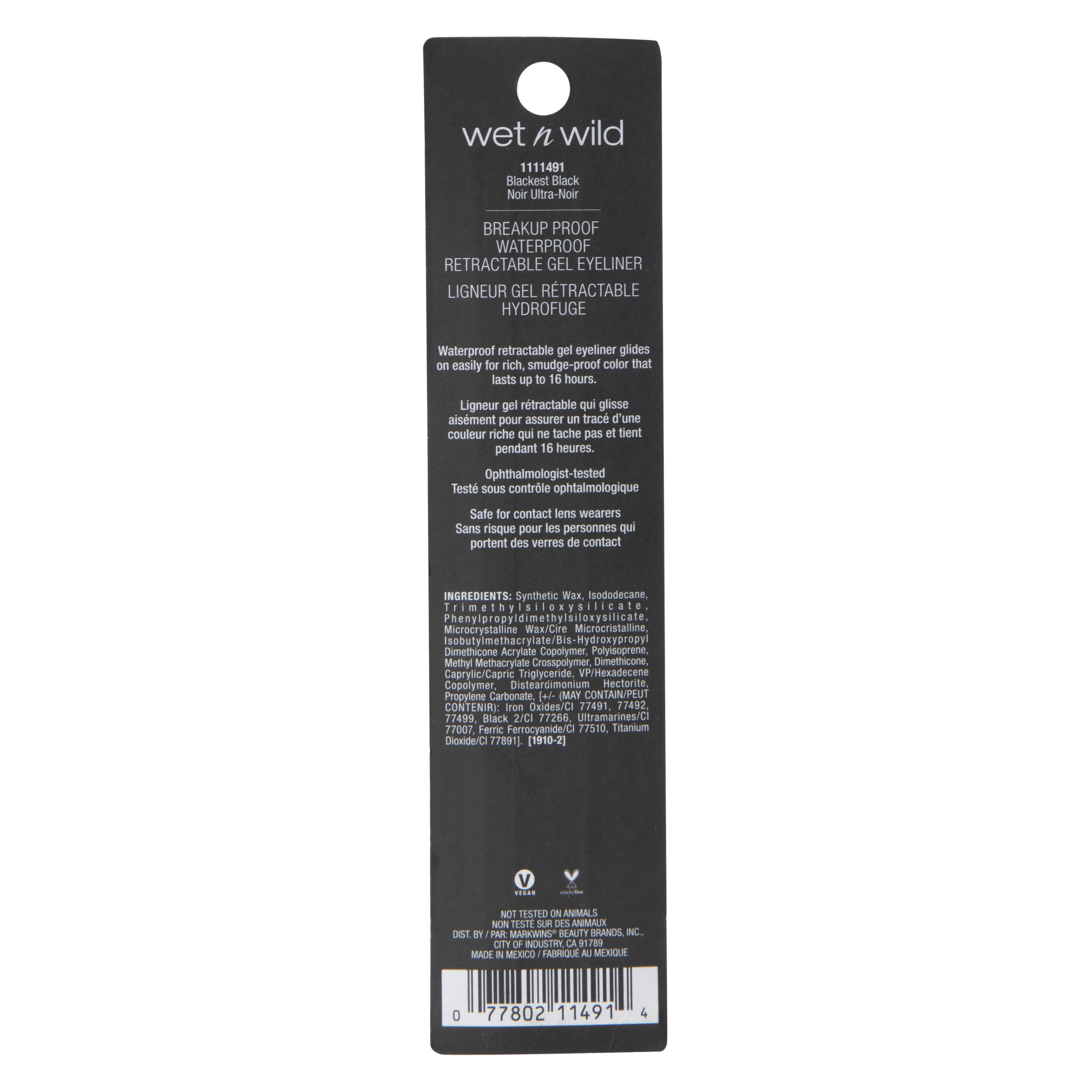 Wet N Wild® Mega Last Breakup-Proof Retractable Eyeliner