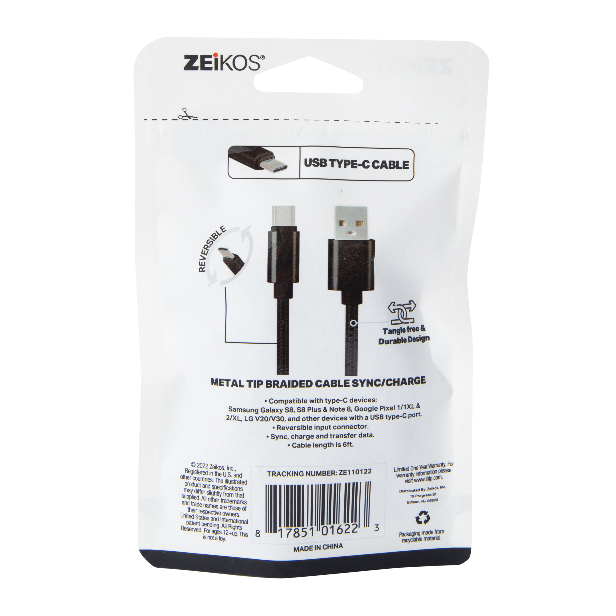 6ft USB-C To USB-A Charging Cable