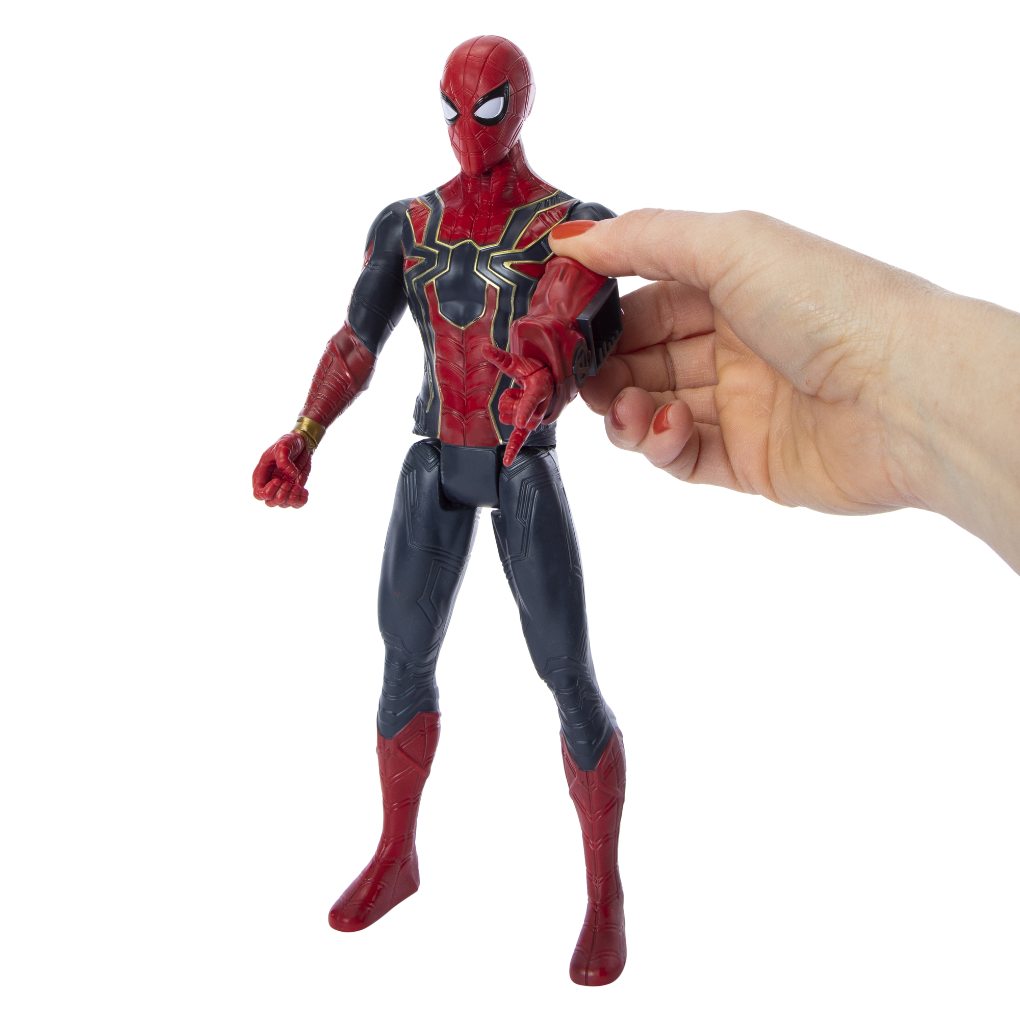 Marvel Titan Hero Series Iron Spider Action Figure 12in, Power Fx Port