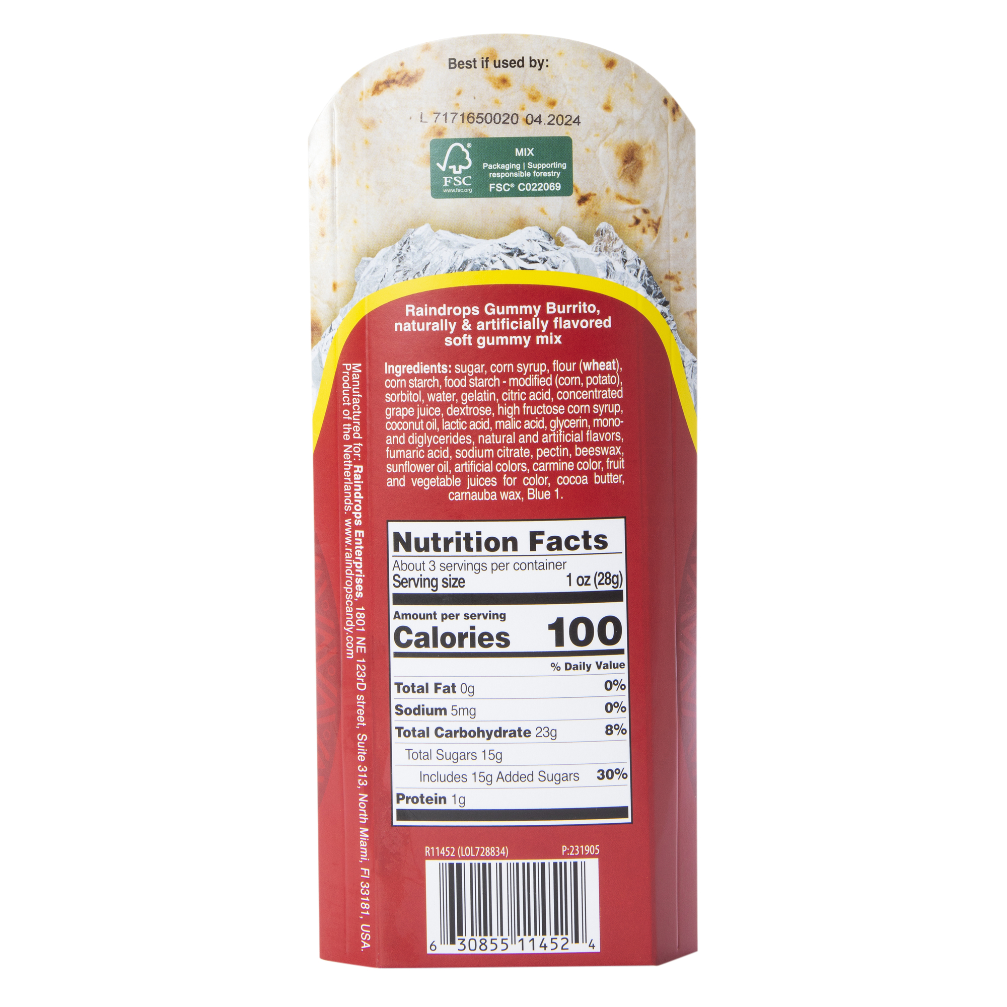 Raindrops® The Original® Gummy Burrito 3oz