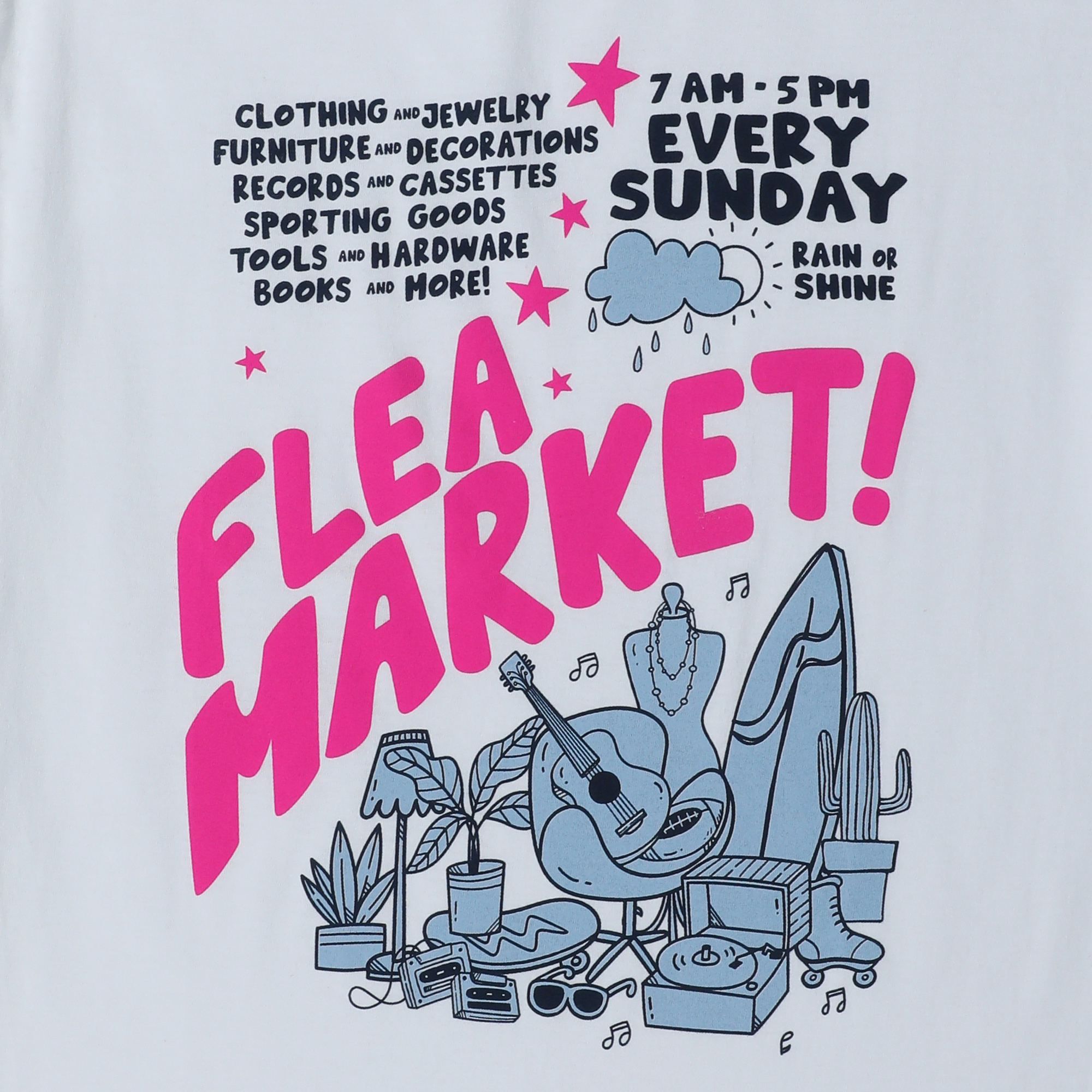 Flea Market Poster Graphic Tee