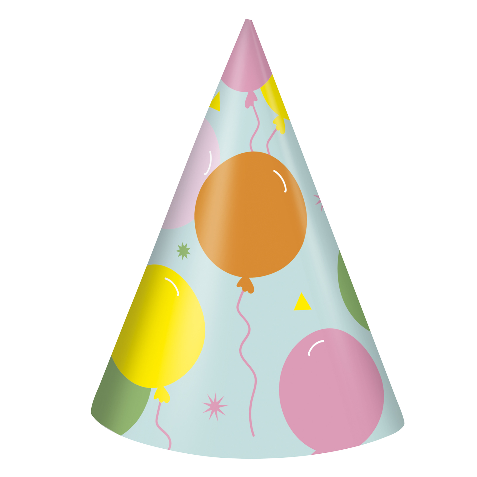 6-Count Party Hats - Balloons