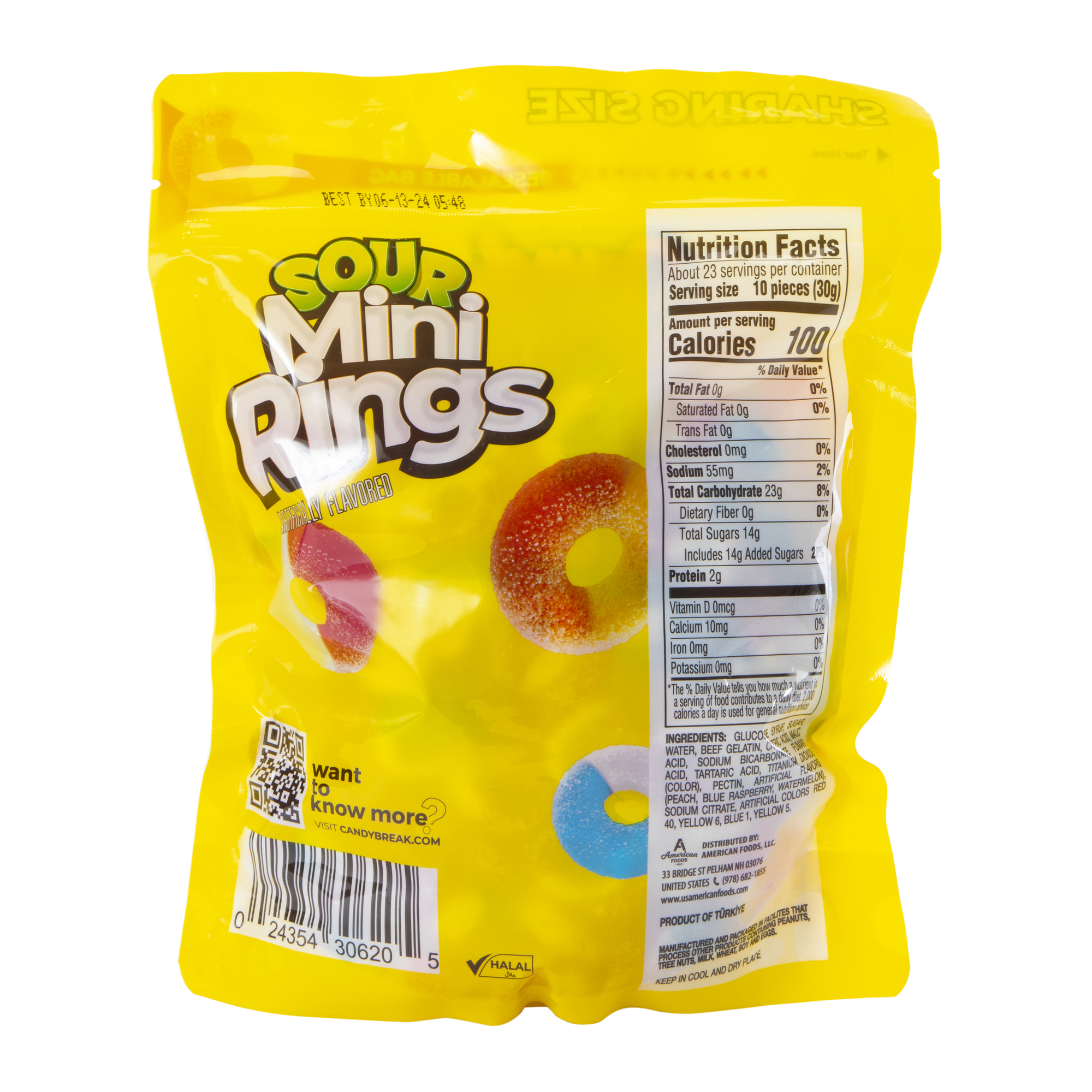 Candy Break Sour Mini Rings 24oz