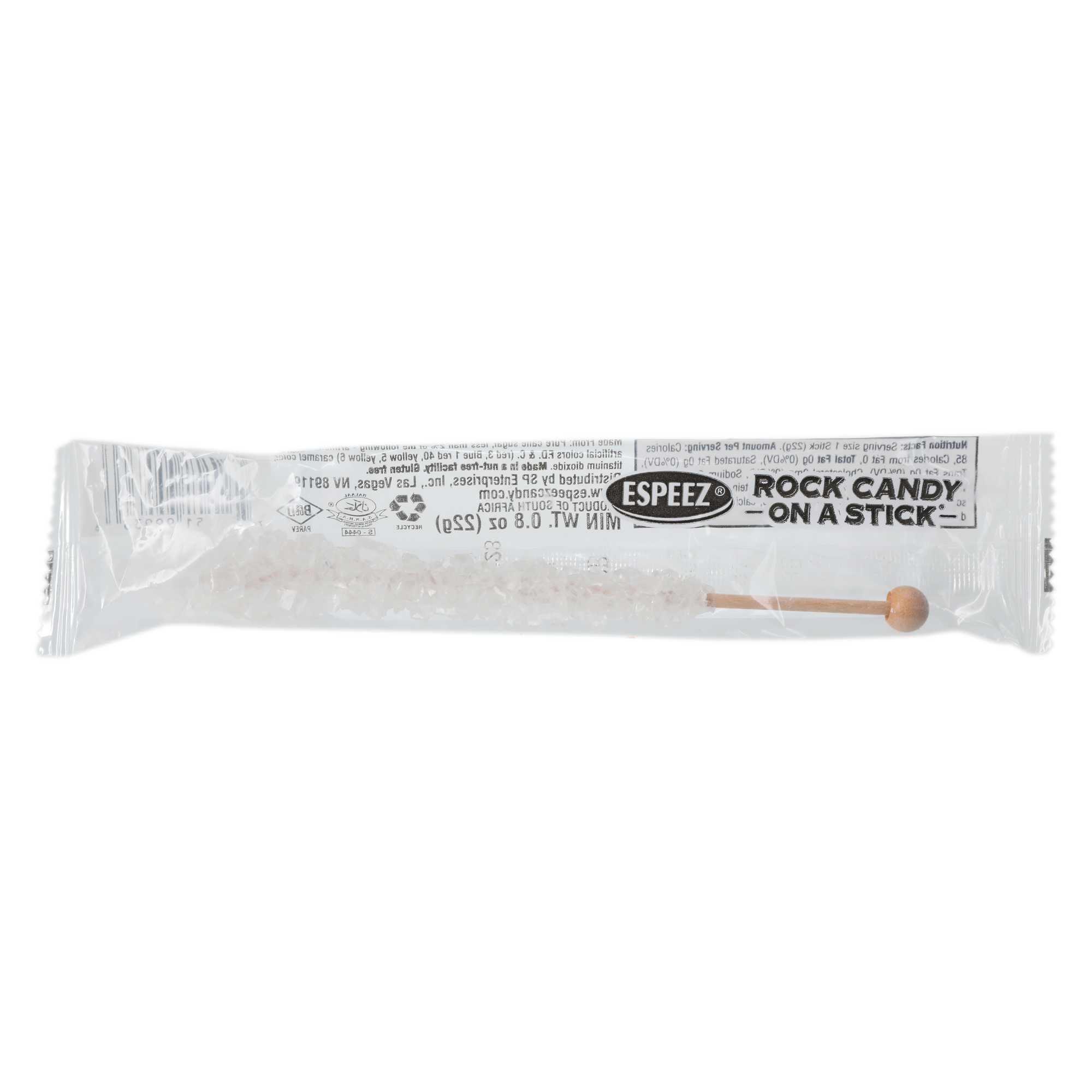 Rock Candy On A Stick, White Sugar 1-Count