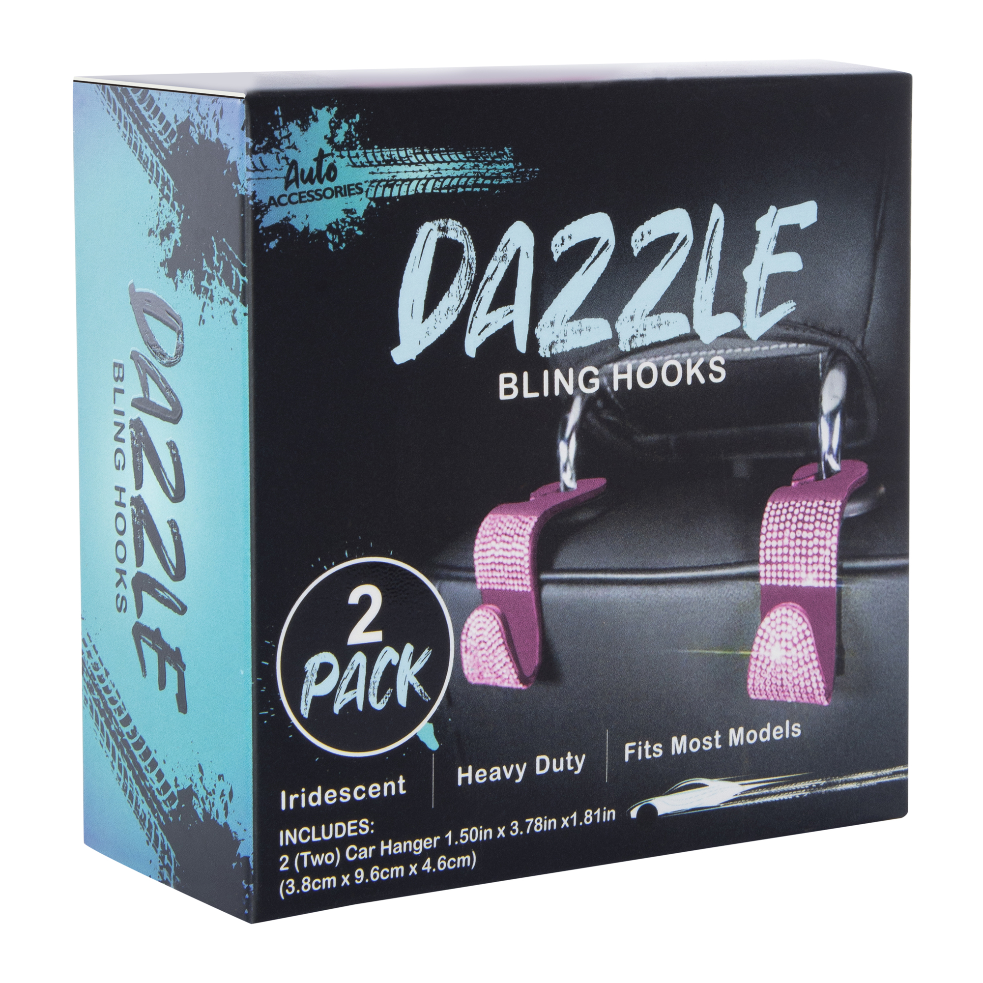 Dazzle Bling Hooks Car Seat Accessory 2-Pack