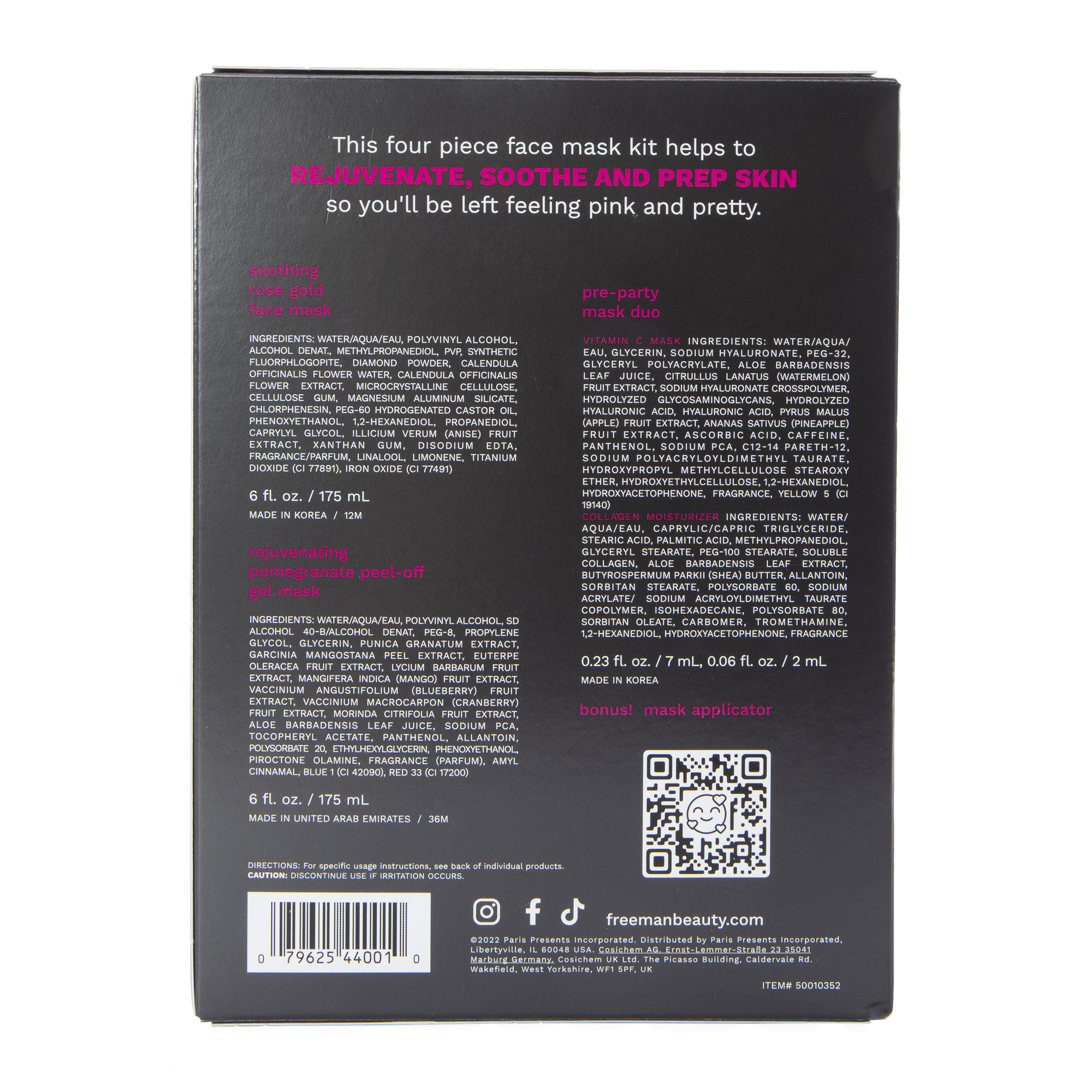 Freeman® Pink And Pretty Multi-Masking Kit 6 Fl.oz 4-Count