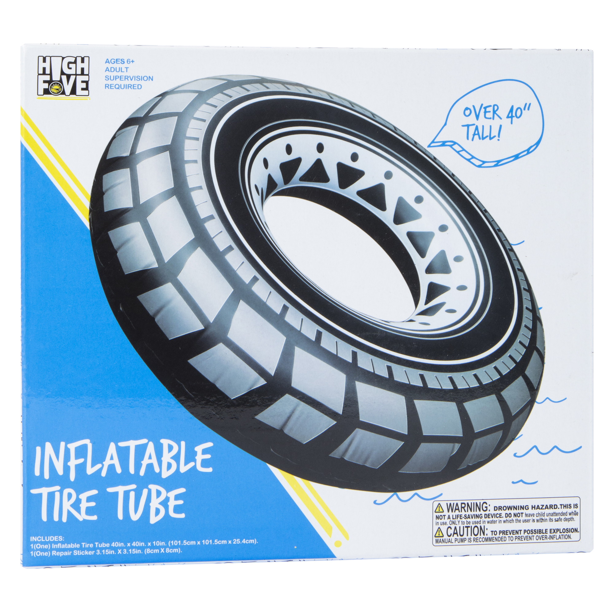High Five® Tire inner Tube Pool Float 40in