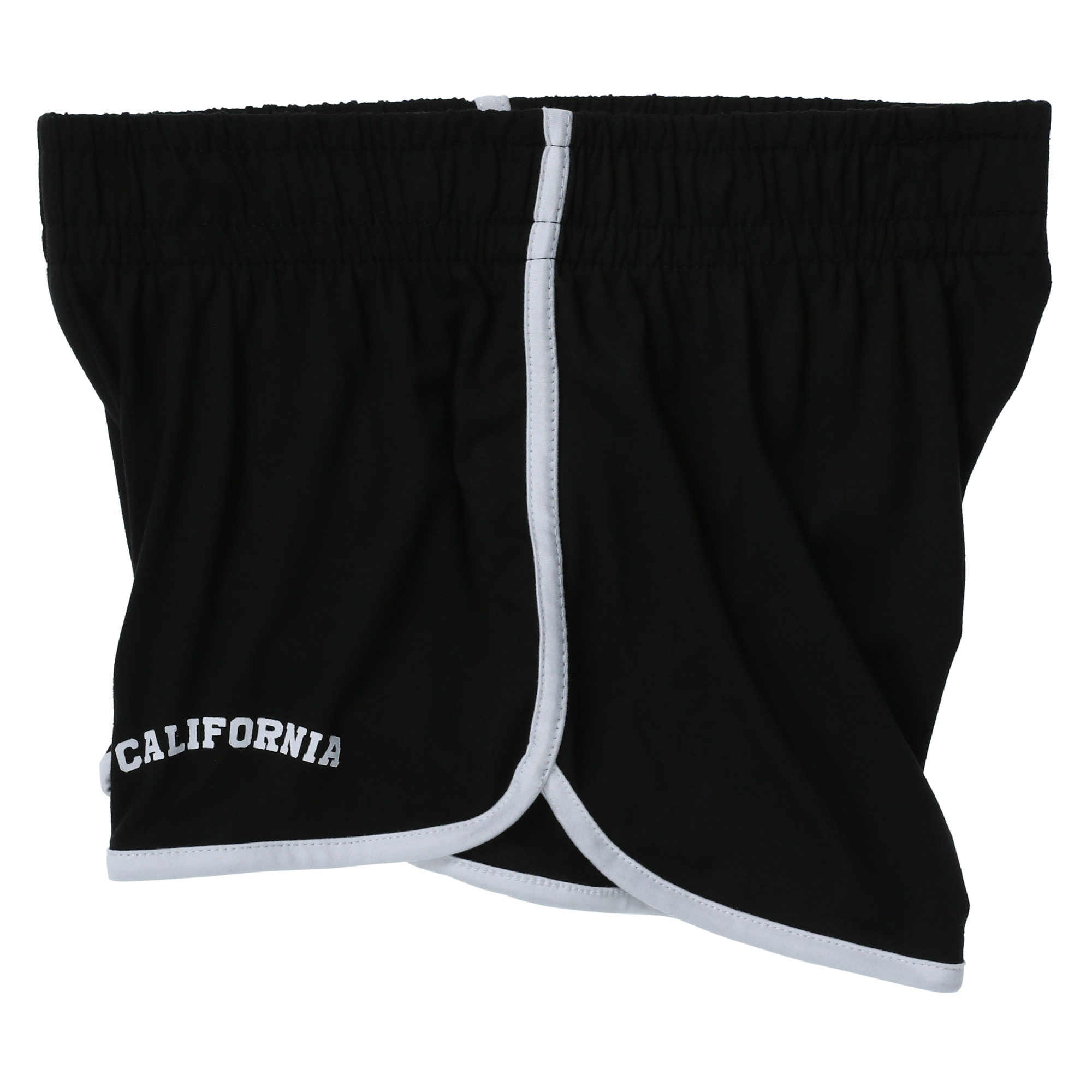 Black 'California' Graphic Dolphin Shorts