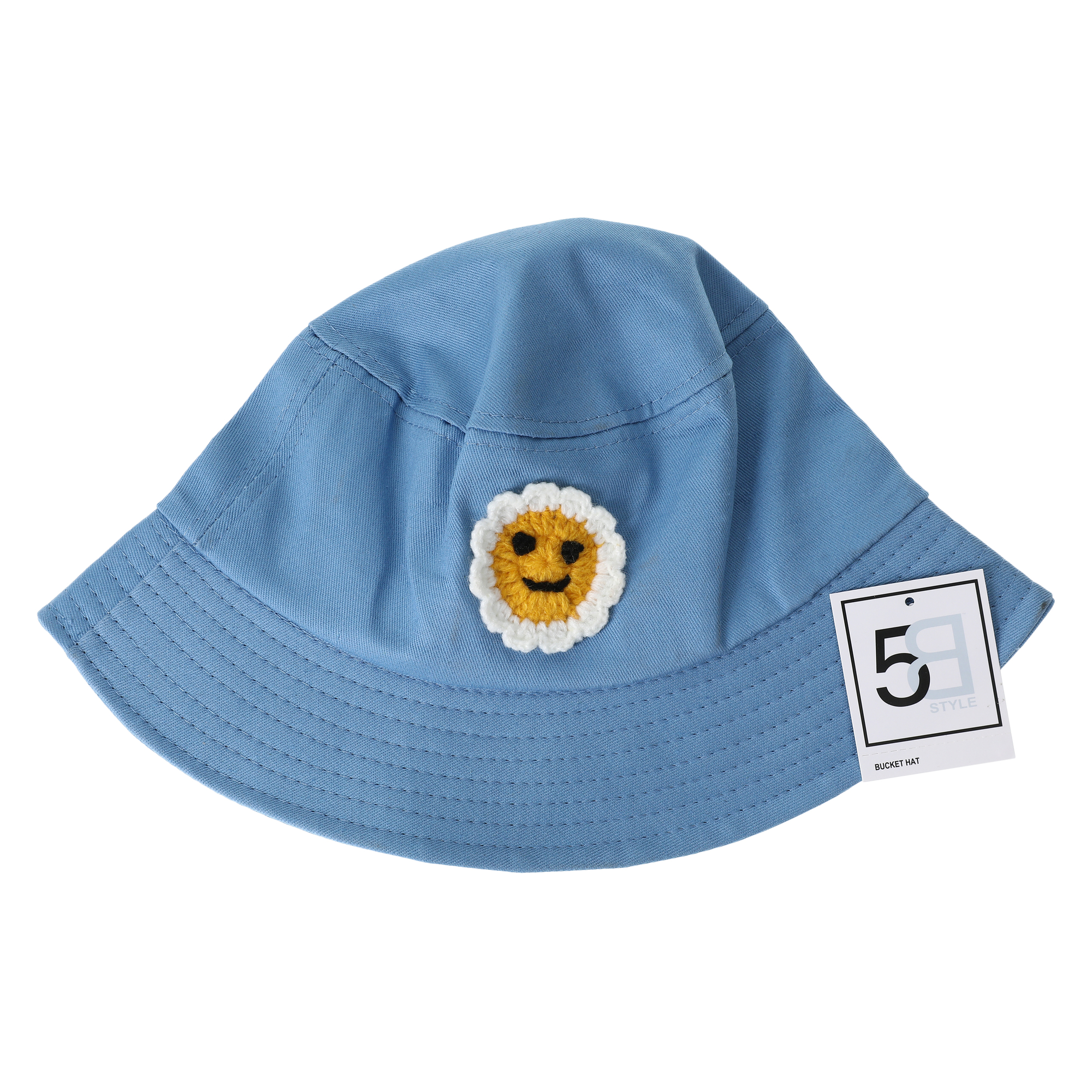 Crochet Icon Patch Bucket Hat