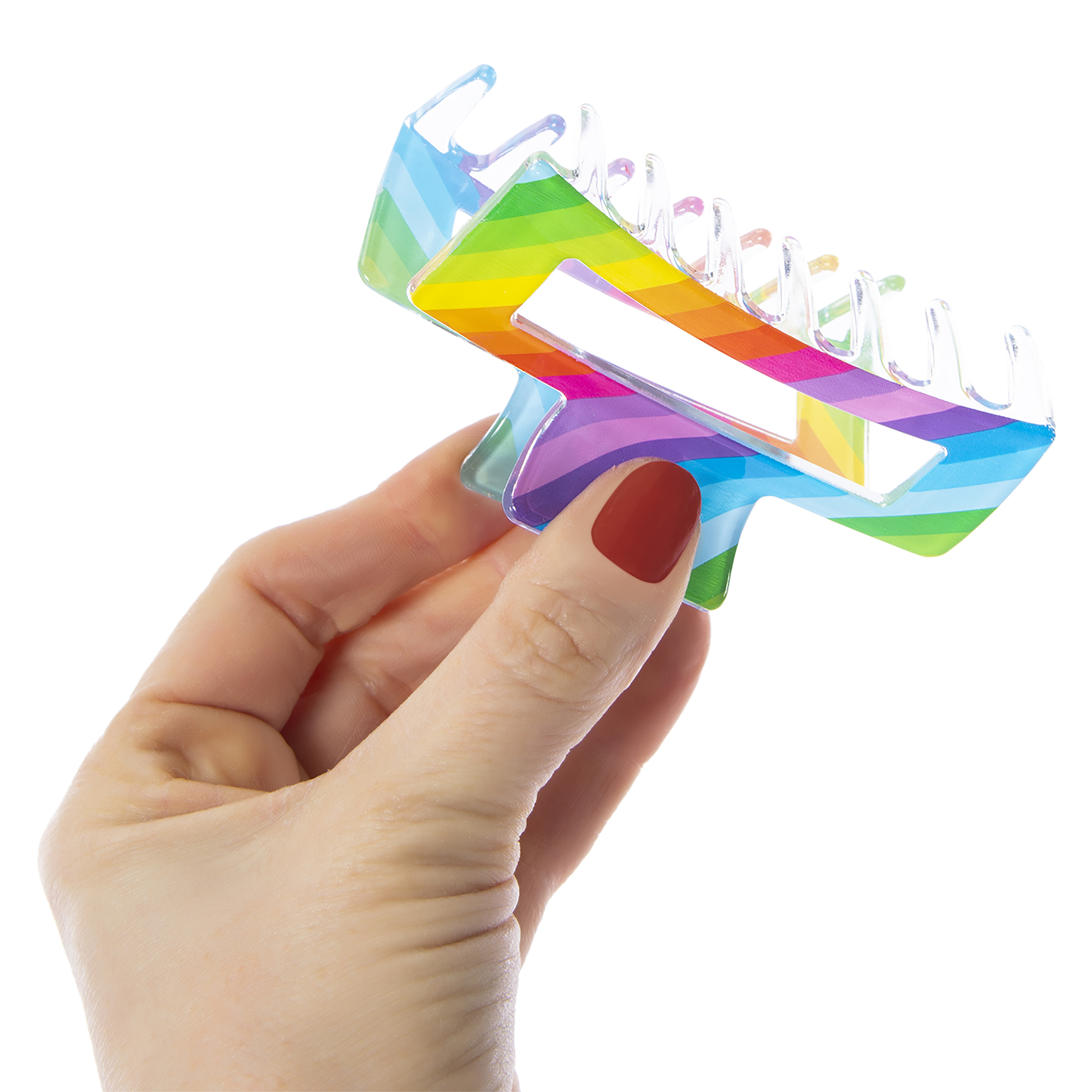 Rainbow Claw Hair Clips 2-Pack