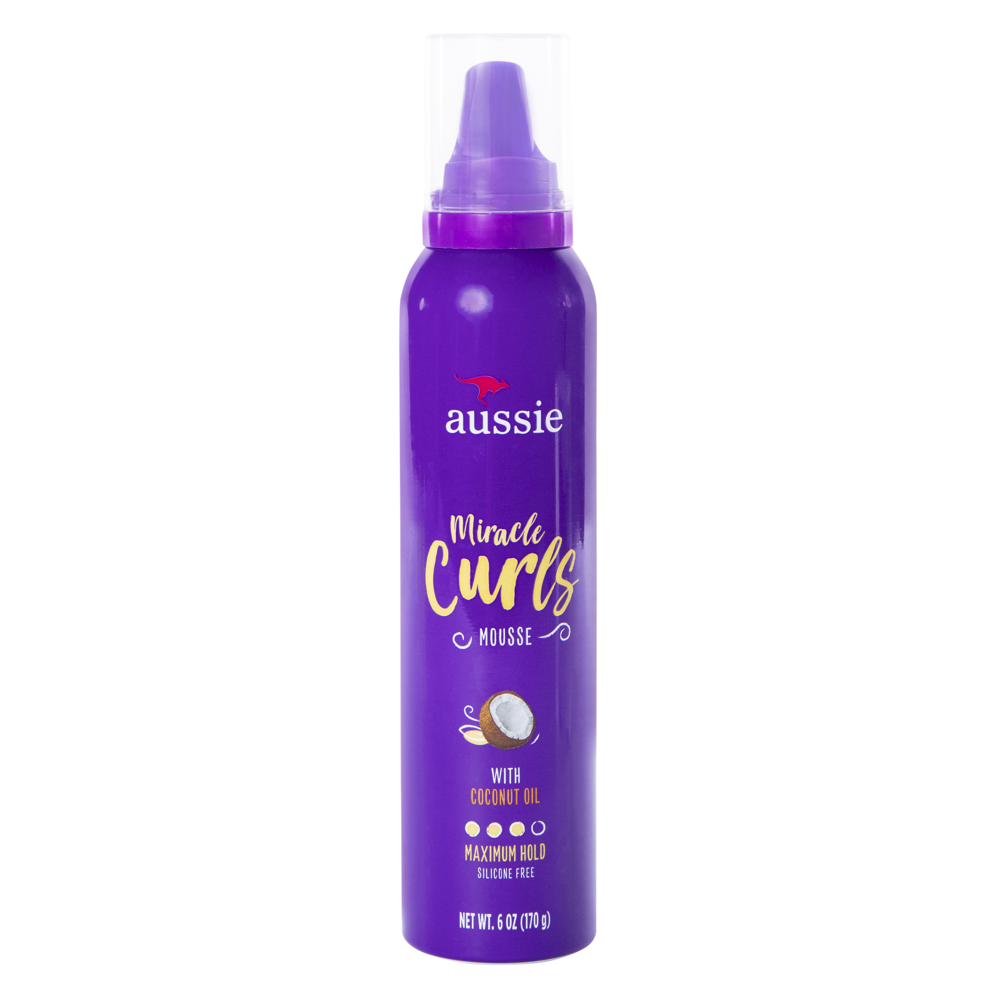 Aussie Miracle Curls Mousse With Coconut Oil 6oz