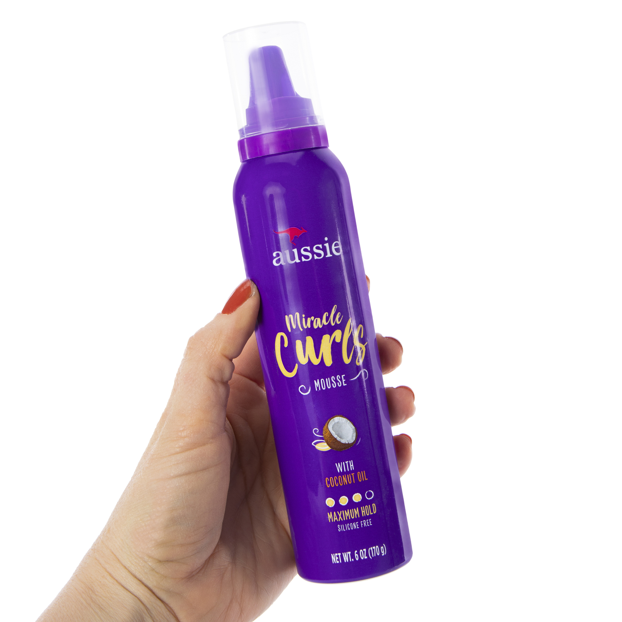 Aussie Miracle Curls Mousse With Coconut Oil 6oz