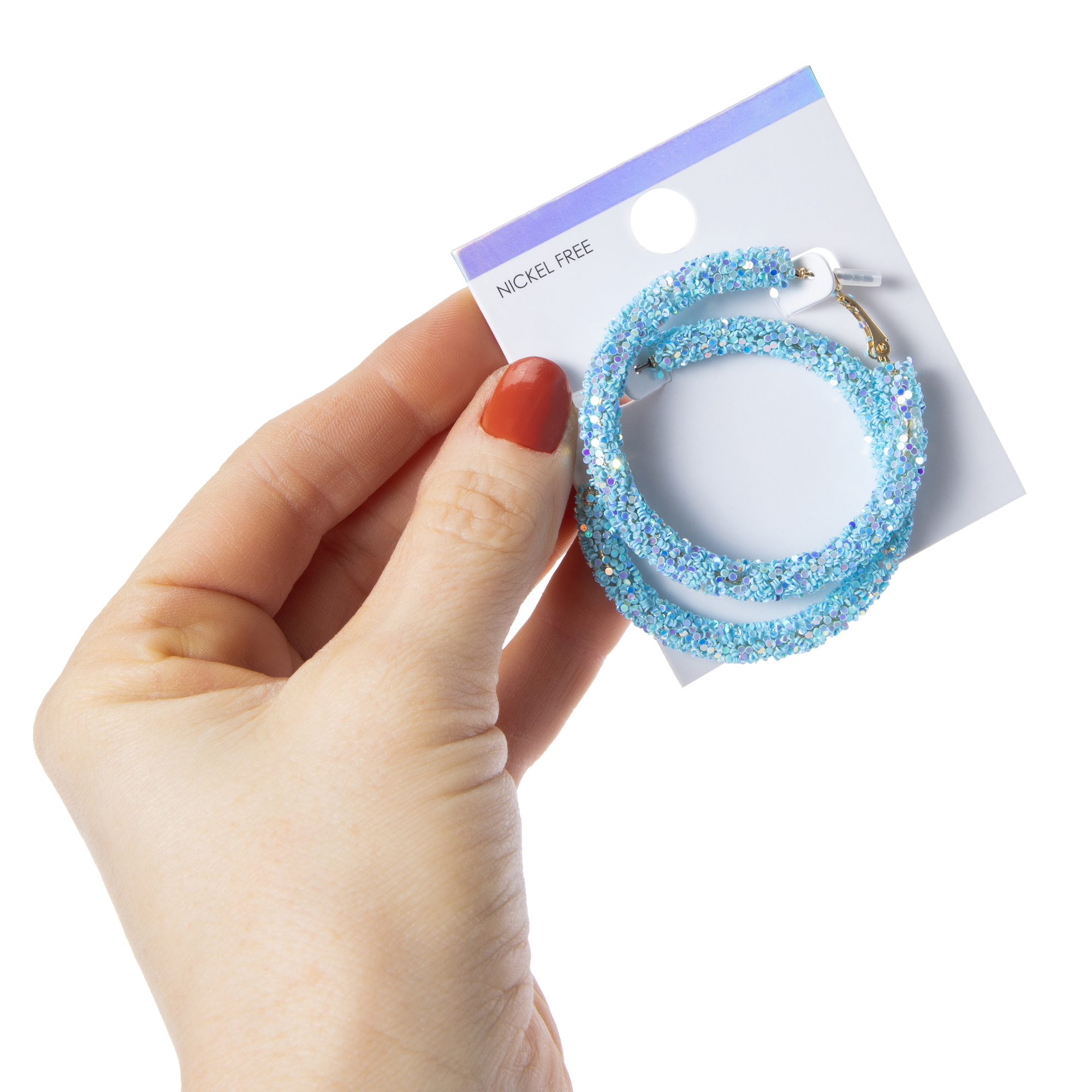 Glitter Hoop Earrings