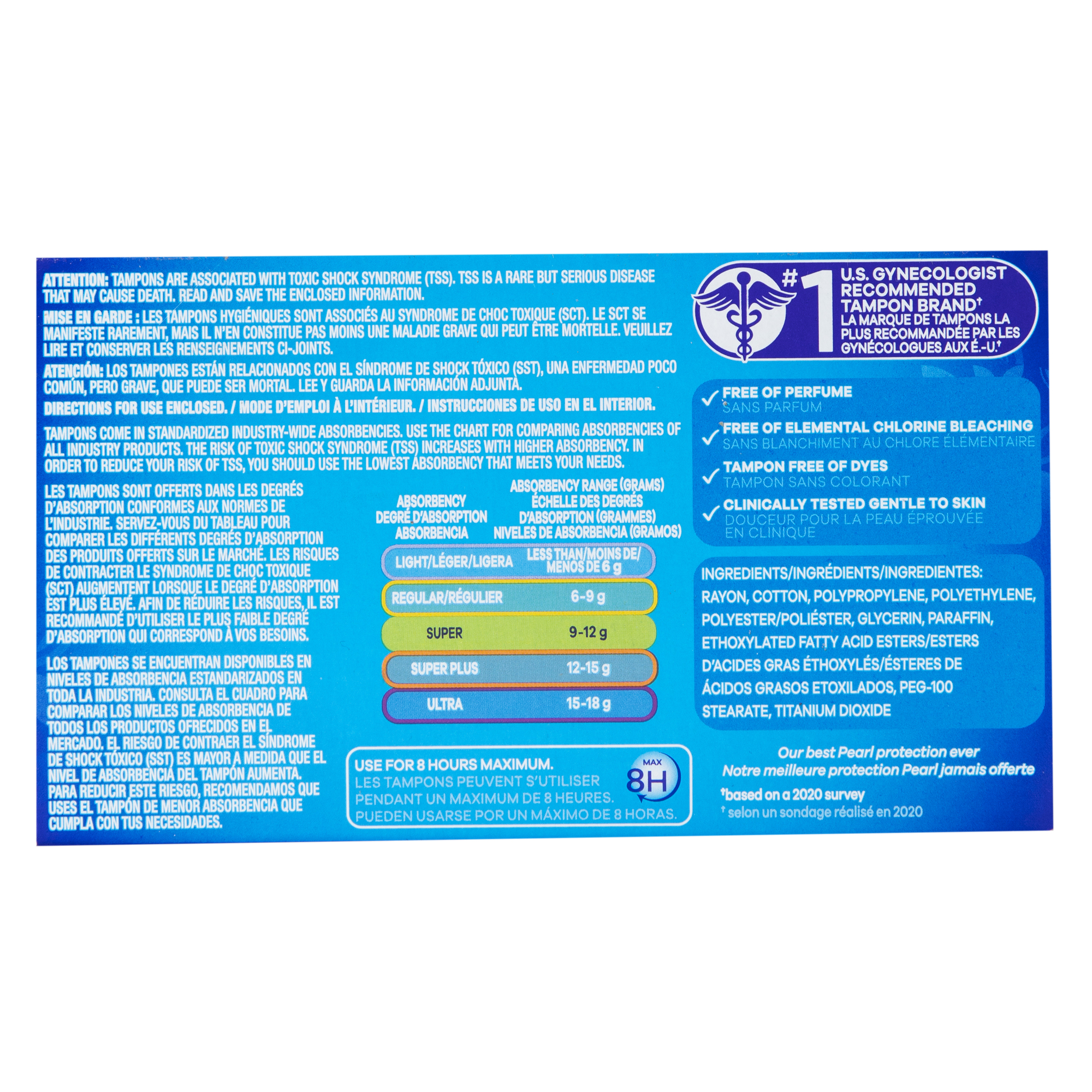 Tampax Pearl® Super Tampons 8-Count