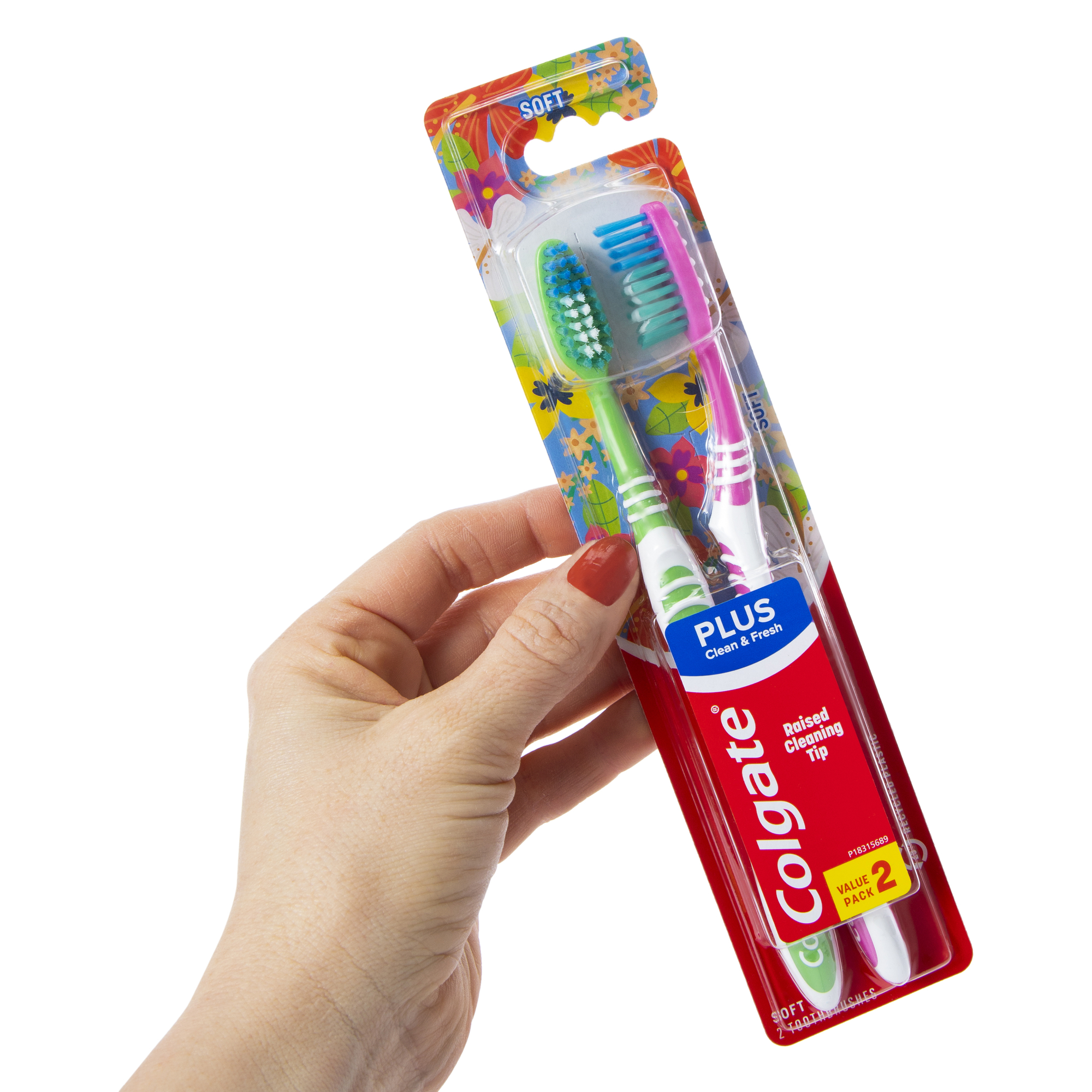Colgate® Plus Clean & Fresh Medium Toothbrushes 2-Count (Styles May Vary)