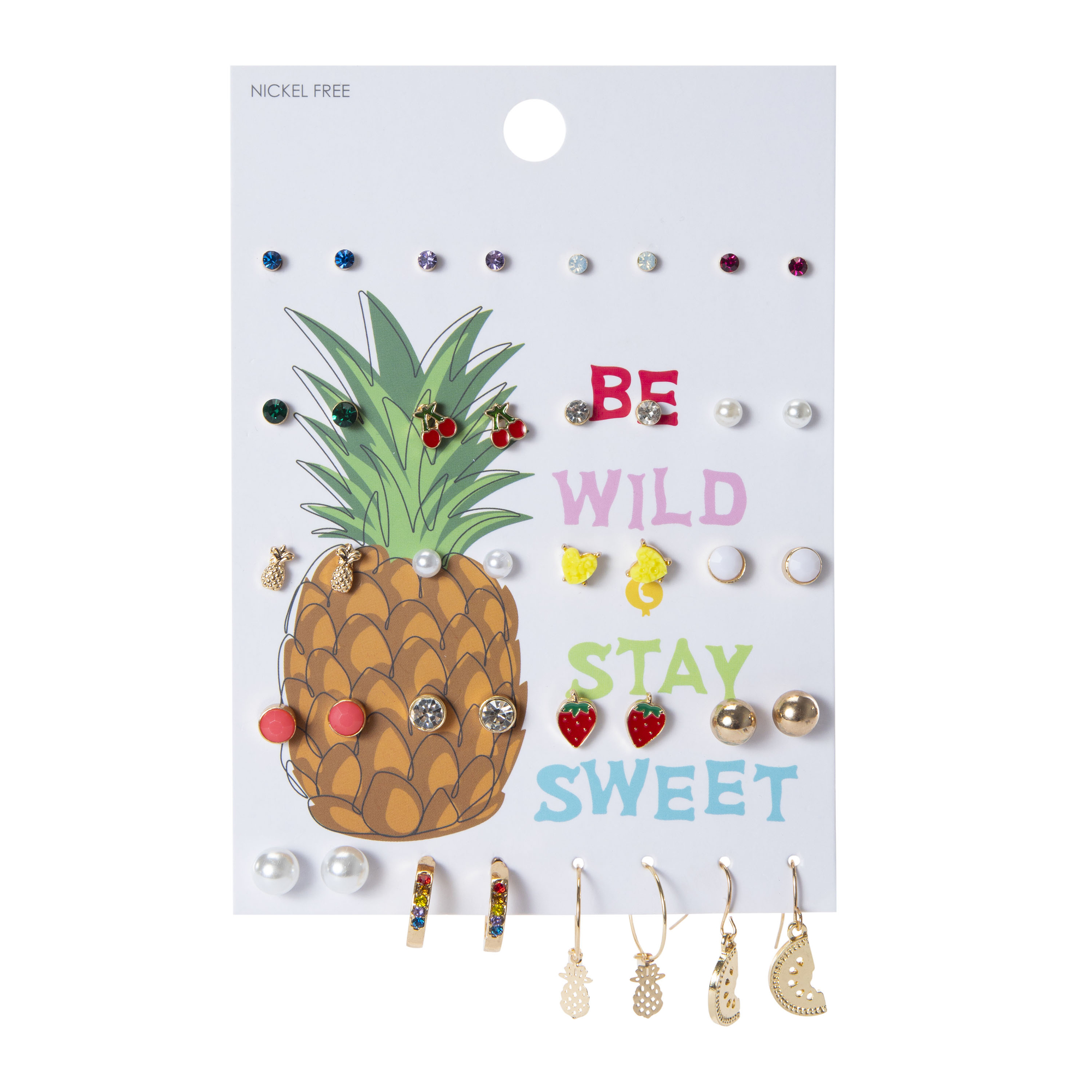 Fruit Stud & Hoop Earrings 20-Count