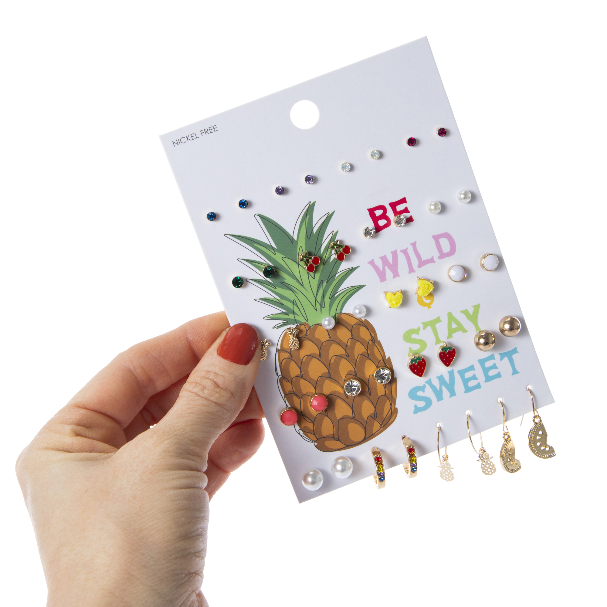 Fruit Stud & Hoop Earrings 20-Count