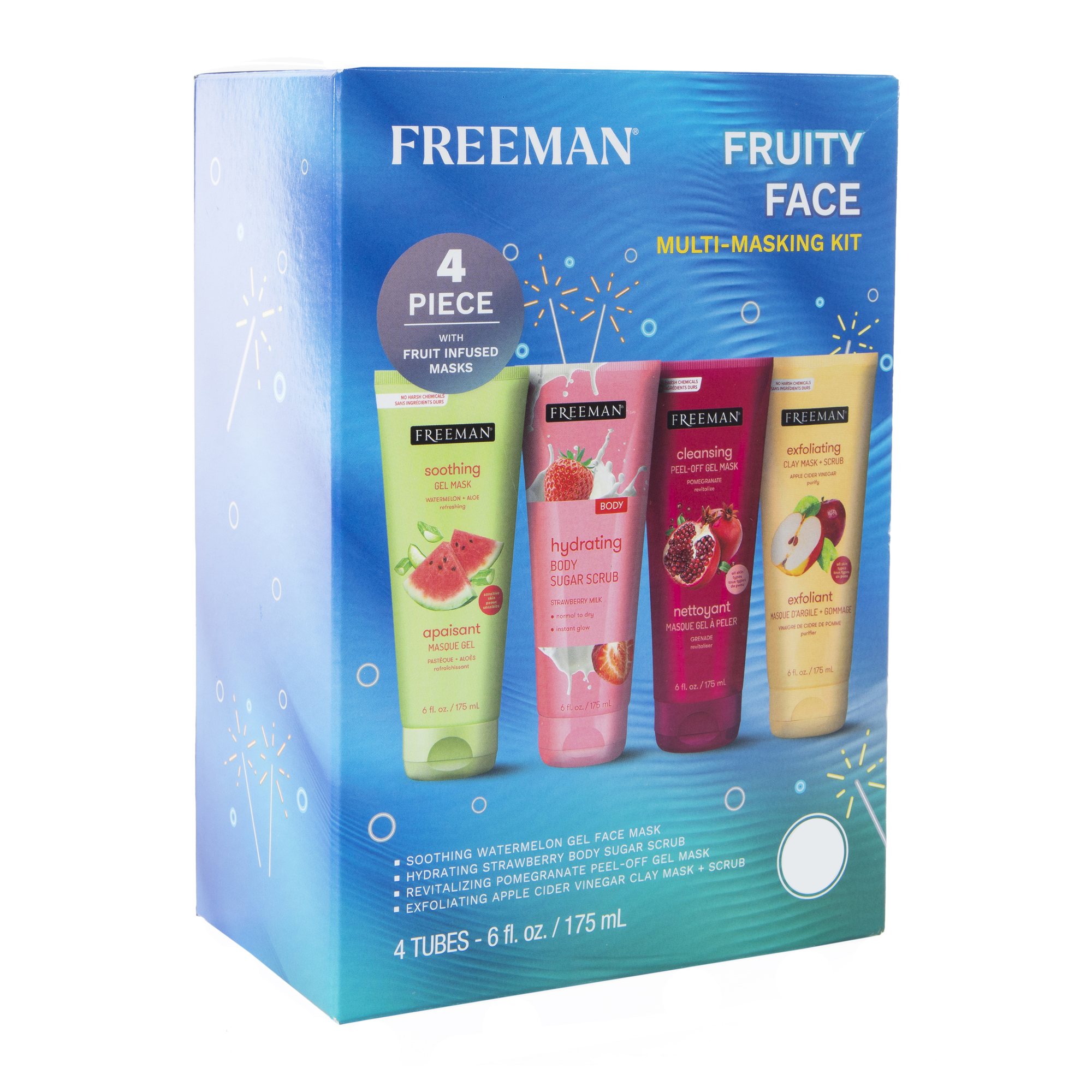 Freeman® Fruity Face Multi-Masking Kit 6 Fl.oz 4-Count