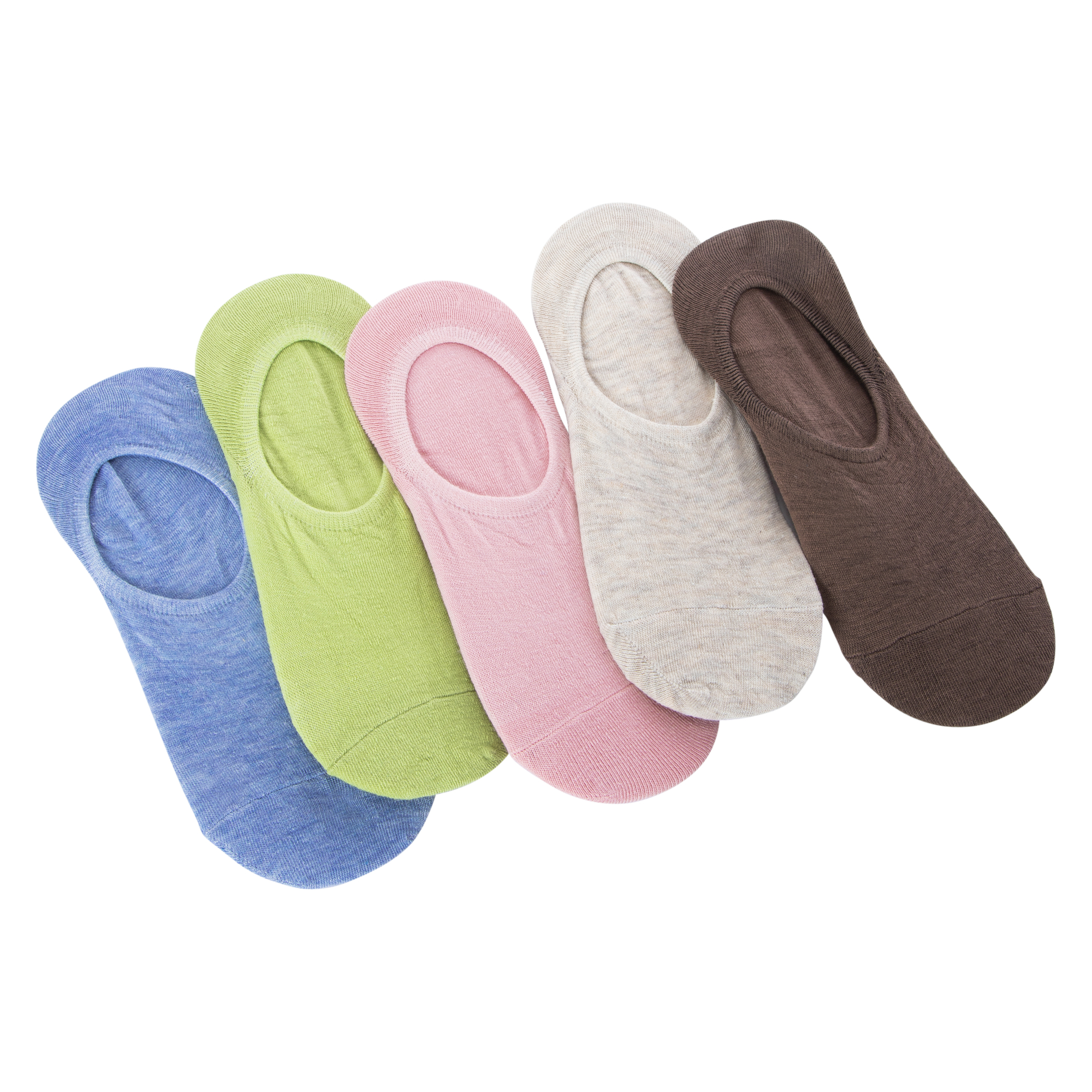 Ladies No-Show Liner Socks 5-Pack - Solids