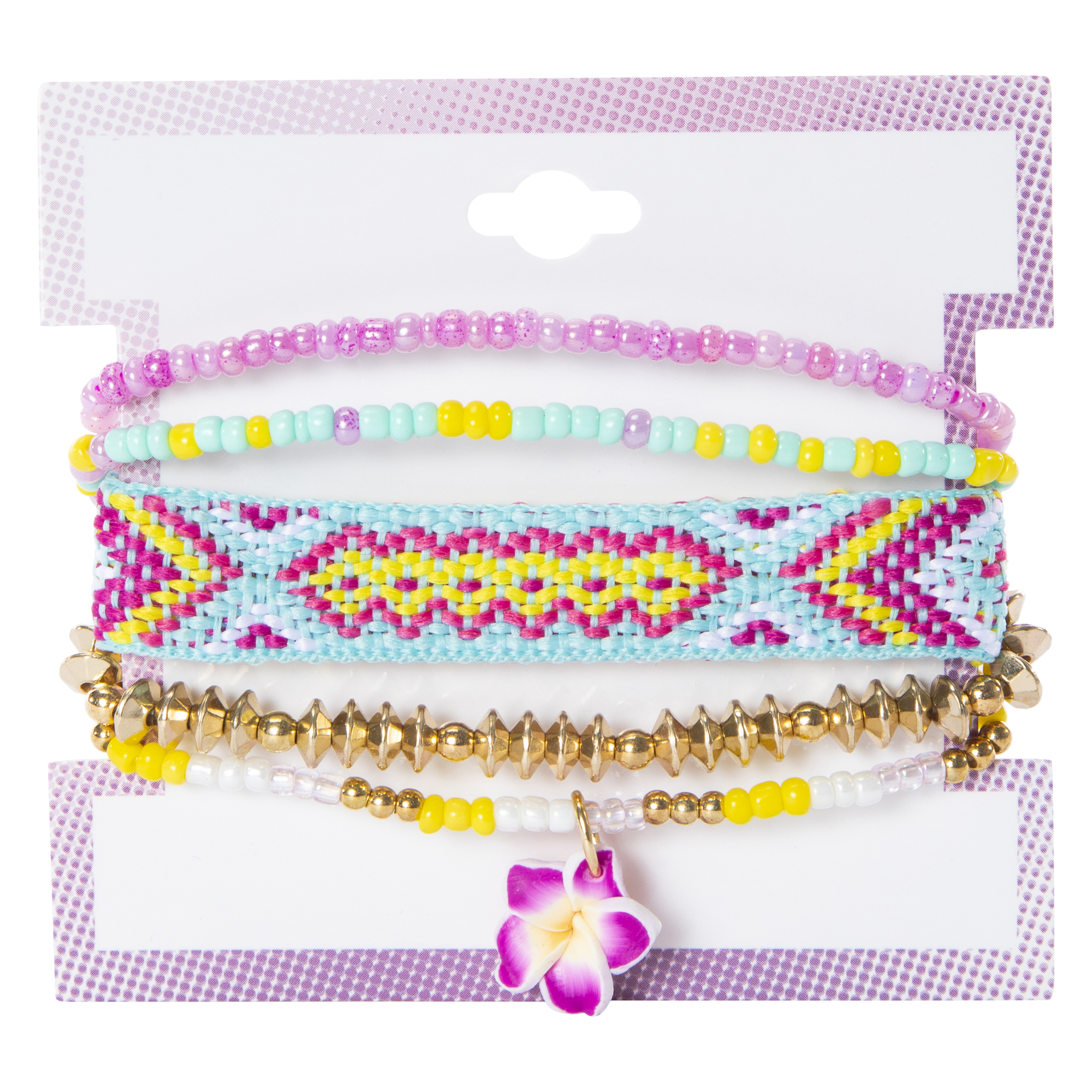 Bracelet Set 5-Piece - Hibiscus